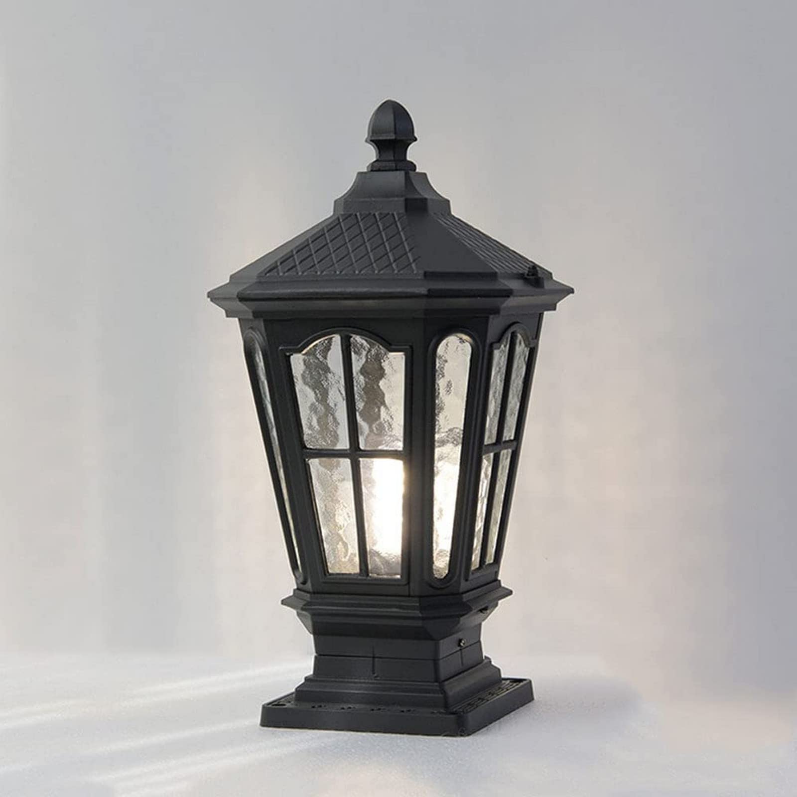 Waterproof Outdoor Post Lights - IP65 Garden Pillar Lanterns with Rainproof Glass for Courtyard, Fence, and Pathway Lighting (23x15x45cm) | Durable Landscape Lighting for Patio, Driveway, and Yard Decor