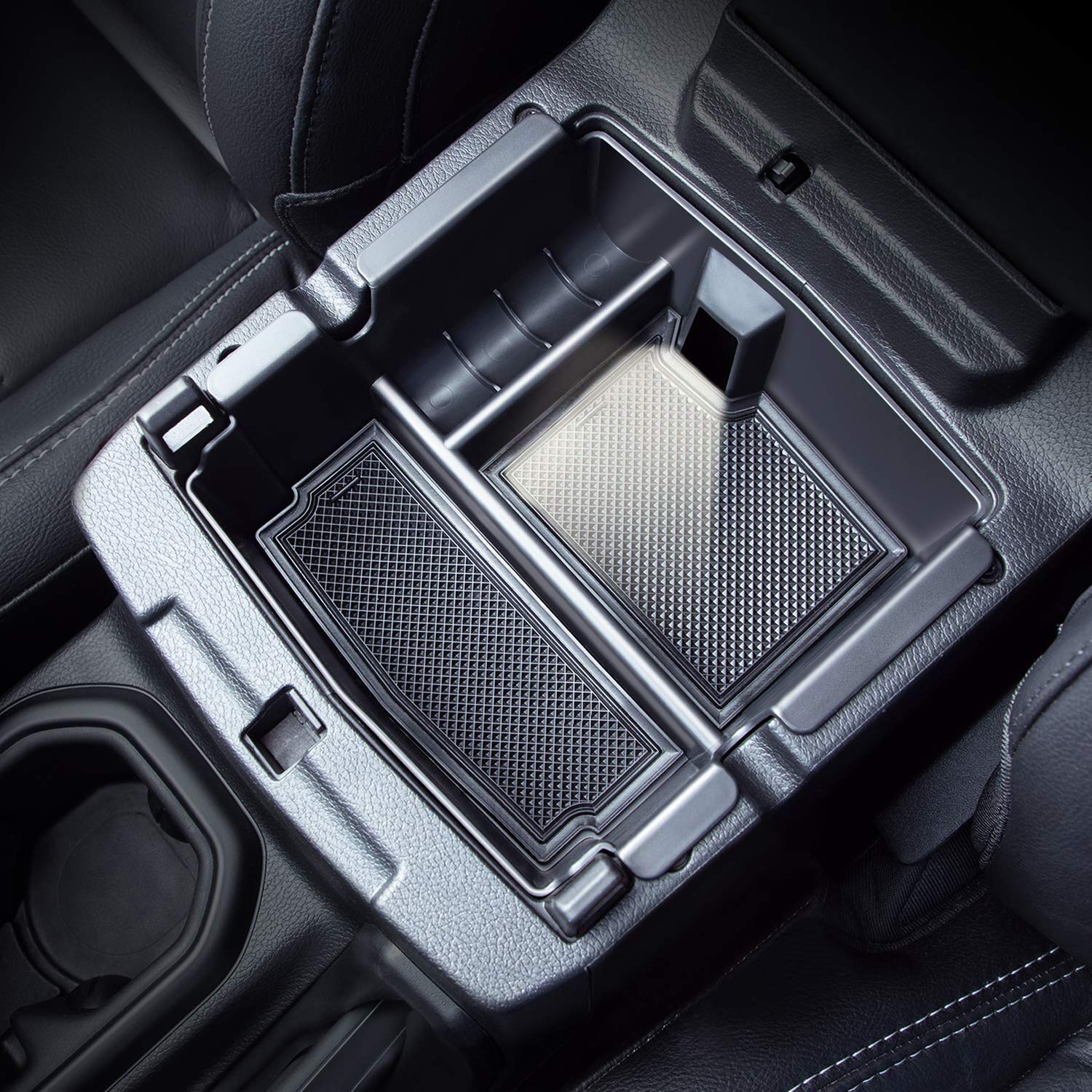 Premium Center Console Organizer Tray for Jeep Wrangler JL/JLU (2018-2025) & Gladiator JT (2020-2025) - Custom Fit Storage Insert Accessory | Perfect for Road Trips, Off-Roading & Daily Commute