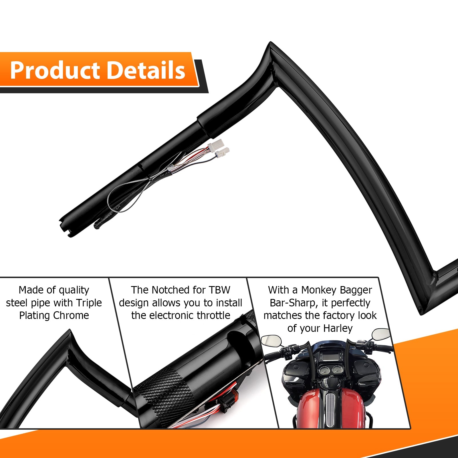 2015-2023 Harley-Davidson Touring Road Glide Motorcycle Gloss Black 12