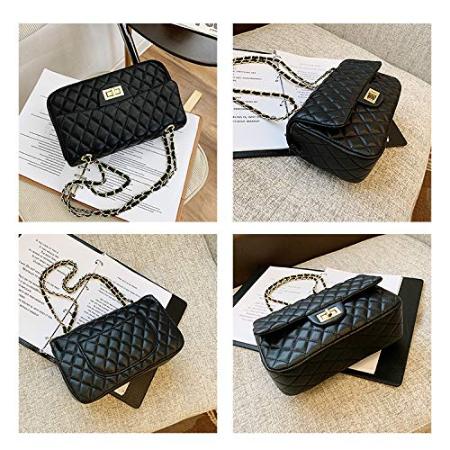 Trendy Women's Crossbody Bags - Small Leather & Fabric Shoulder Purse with Chain Strap for Ladies | Perfect for Everyday Use, Shopping & Travel