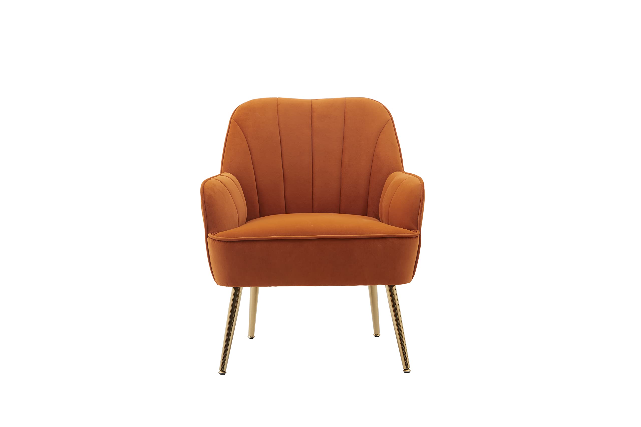 Modern Accent Chair - Upholstered Armchair with Golden Legs for Living Room, Bedroom & Home Office - Perfect for Reading, Relaxing & Stylish Decor