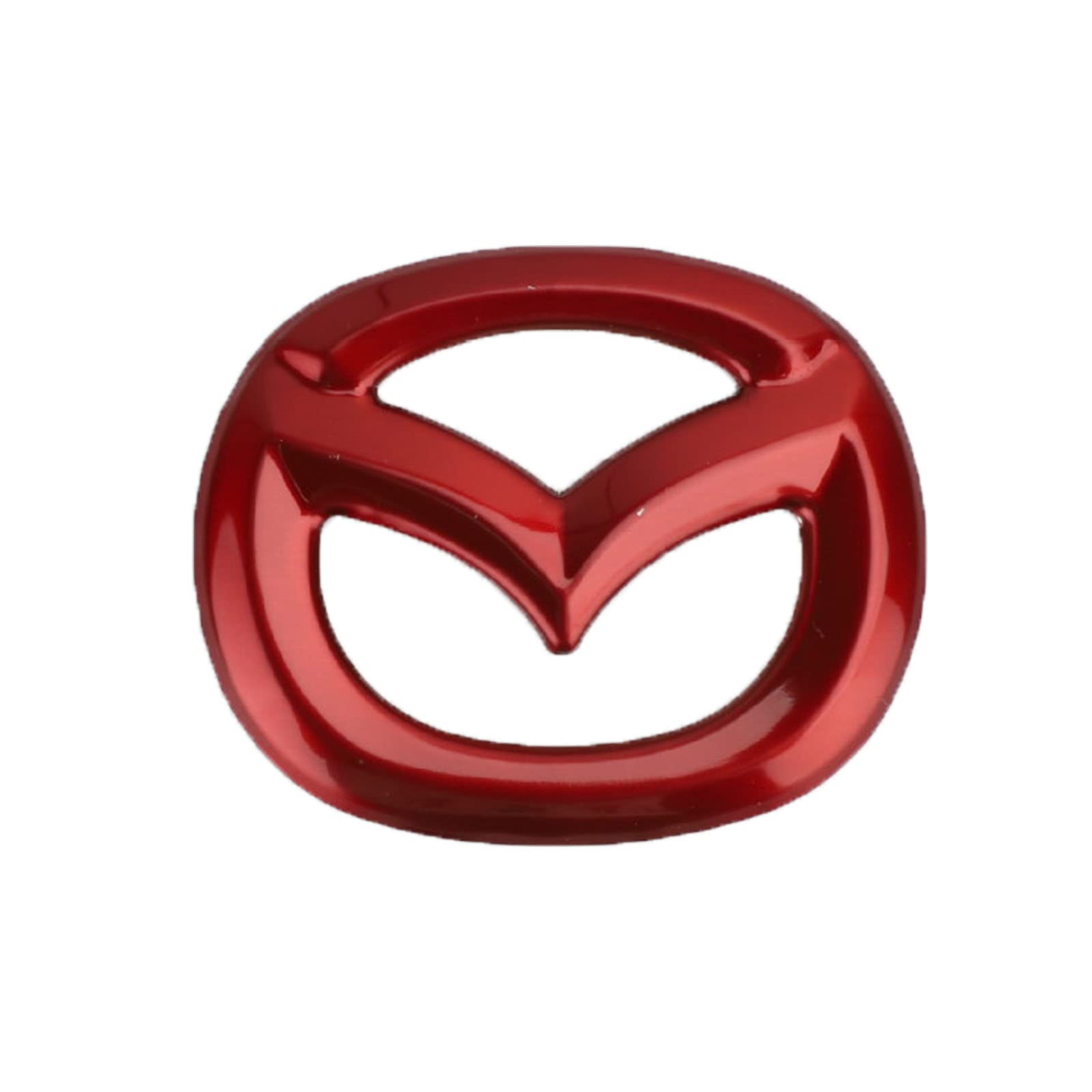 Premium Mazda Steering Wheel Cover Sticker & Emblem Logo Frame Trim - Compatible with Mazda 3/6, CX-3/CX-5/CX-9 - Red (Enhances Grip & Style for Safer Driving)