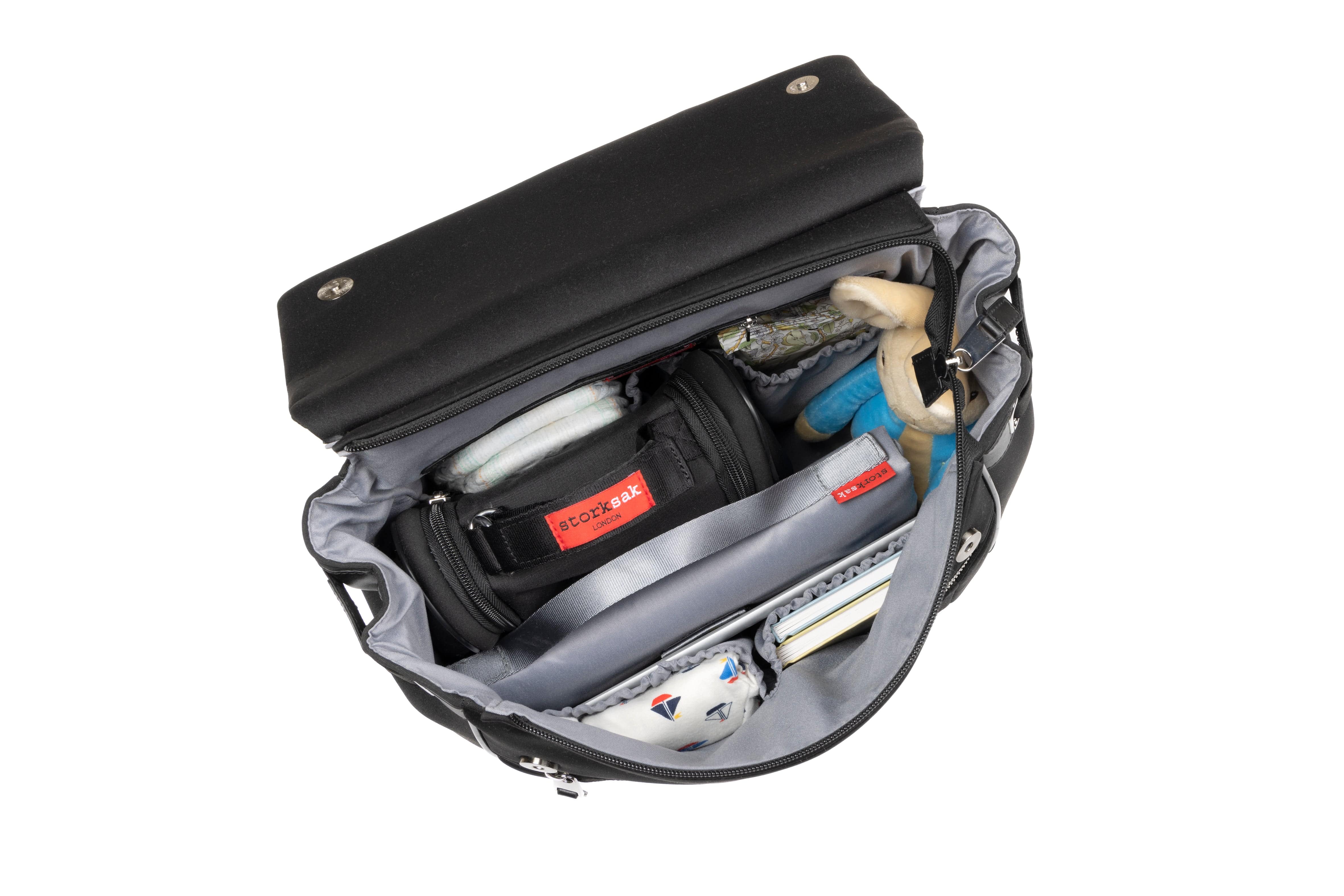 Storksak St James Scuba Changing Bag - Waterproof Diaper Bag for Moms, Baby Essentials Organizer with Insulated Bottle Pockets - Perfect for Travel, Daycare & On-the-Go Parenting