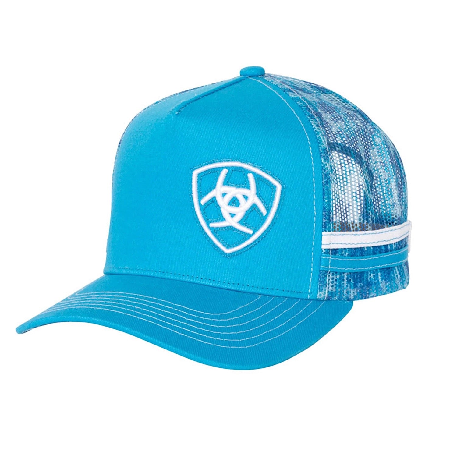 Ariat Digi Camo Trucker Cap - Blue Jewel Camouflage Baseball Hat for Men & Women - Perfect for Outdoor Activities, Hunting, and Casual Wear
