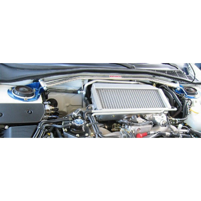 High-Performance Cusco Front Strut Tower Bar for 2008-2014 Subaru WRX/STI - Enhances Handling & Stability for Racing and Daily Driving