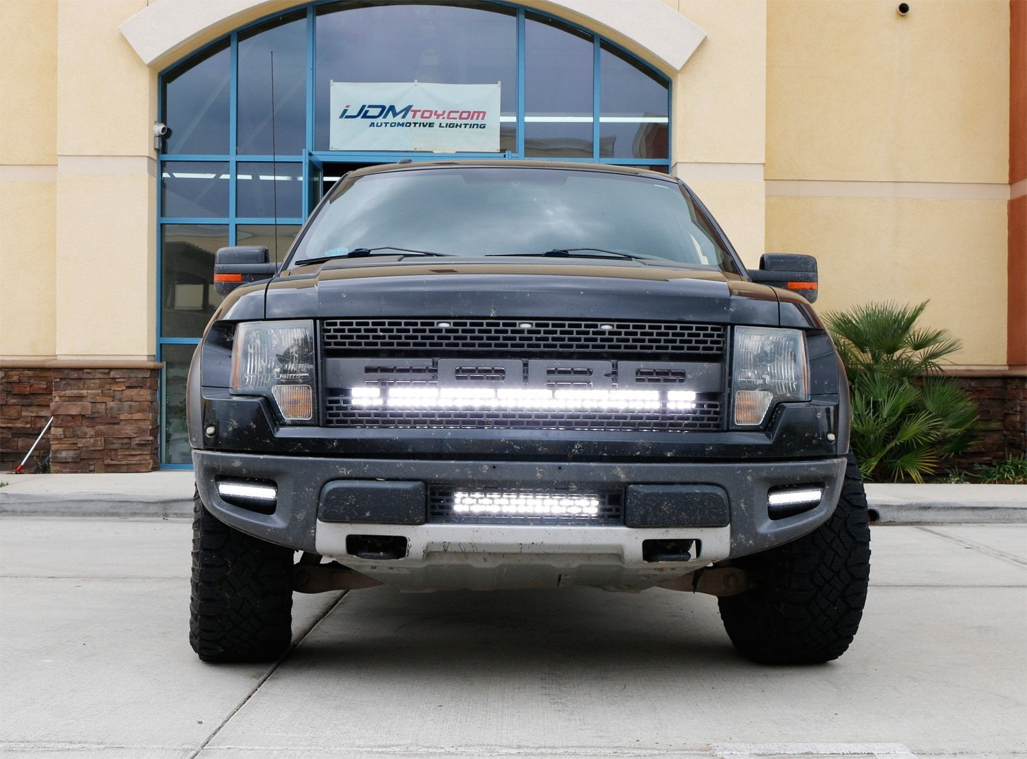 240W 40-Inch LED Light Bar with Behind Grille Mount Bracket for 2009-2014 Ford F150 & Raptor - Off-Road Lighting for Trucks, Hunting, Camping & Night Driving