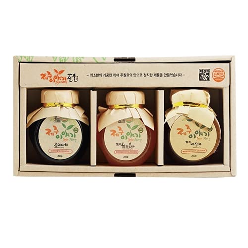 Premium Jeju IYAGI Korean Traditional Extract Syrup Gift Set - Plum, Jeju Orange & Schisandra Liquid Tea for Healthy Drinks, Cocktails & Desserts [ADDERENITY]