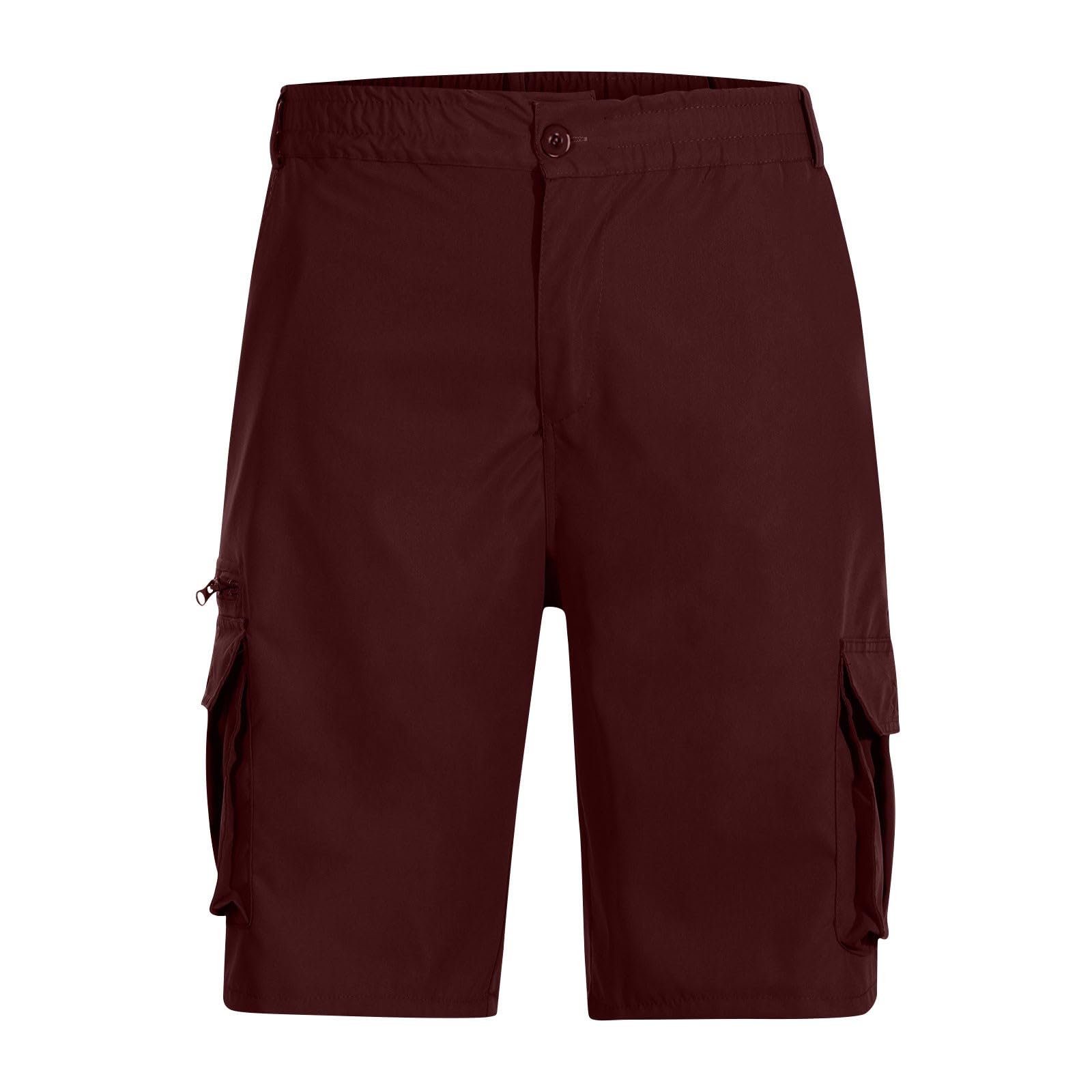**Men's Lightweight Cargo Shorts with Elastic Waist & Multiple Pockets – Big & Tall Summer Work Shorts for Outdoor, Hiking & Casual Wear**