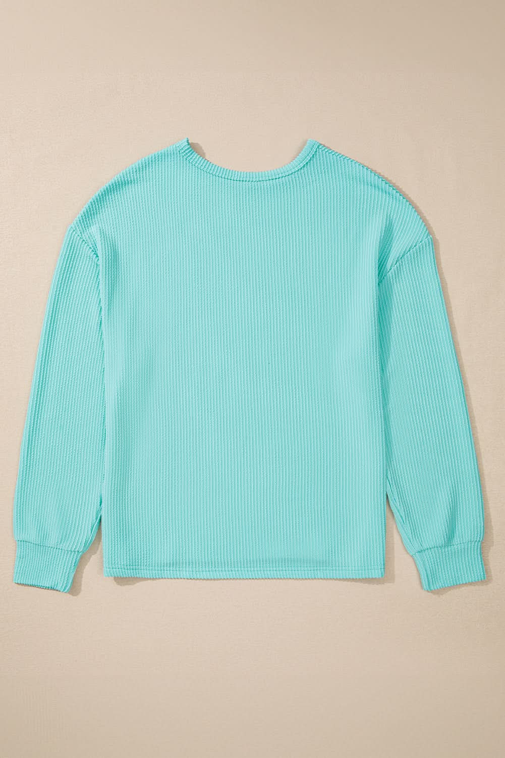Aruba Blue Cozy Knit Top - Long Sleeve Women's Sweater for Fall & Winter | Perfect for Casual Outfits, Office Wear & Date Nights