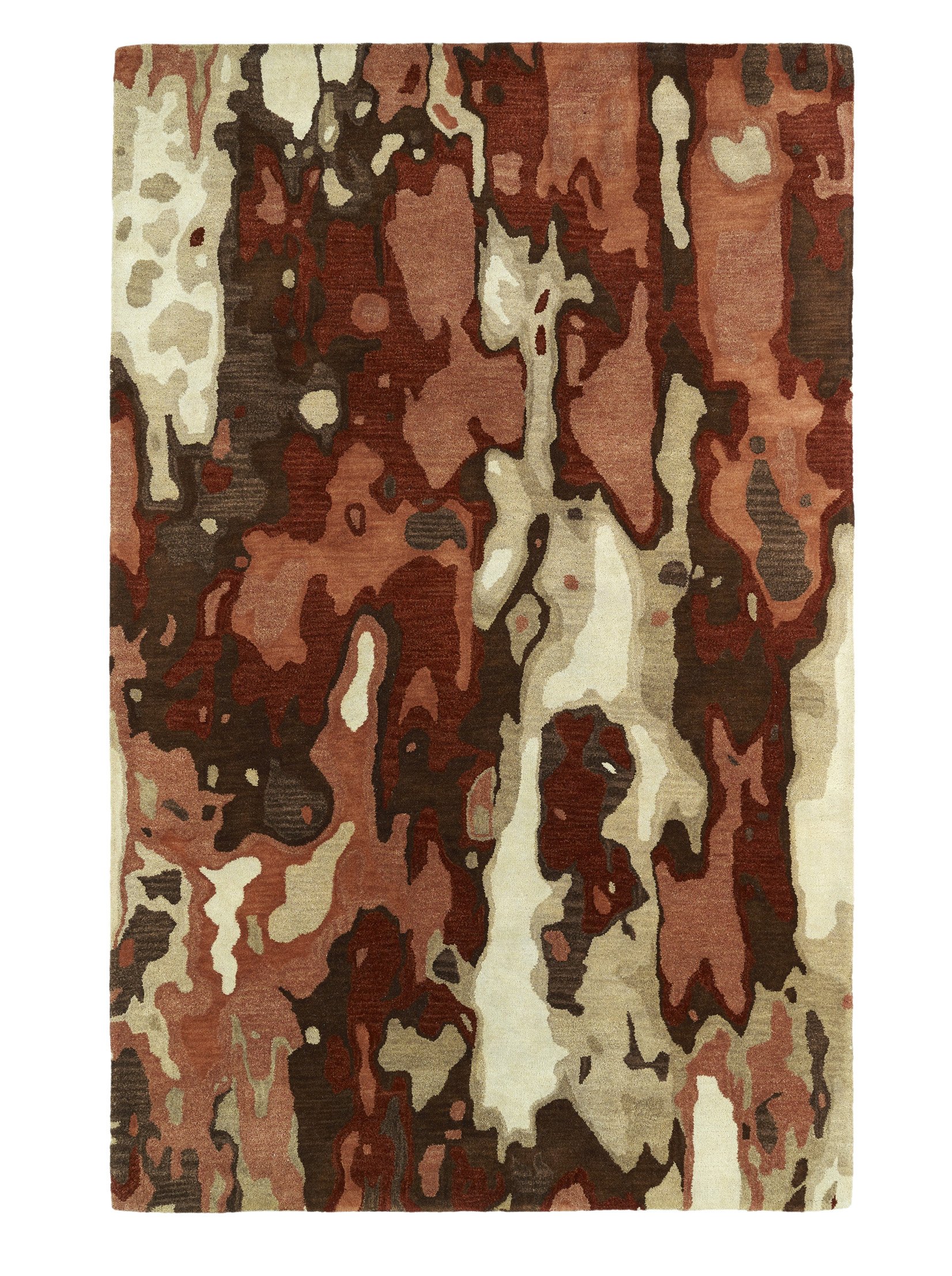Kaleen Rugs Brushstrokes Handmade Vintage Area Rug - Rust Color 2'6