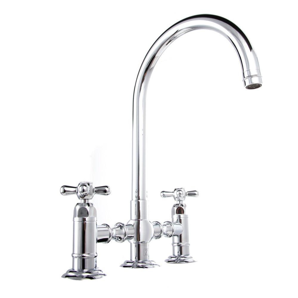 ZLINE Mona Chrome Kitchen Faucet with Side Sprayer - Modern Pull-Down Sprayer for Sinks, Dishwashing & Food Prep - MNA KF CH