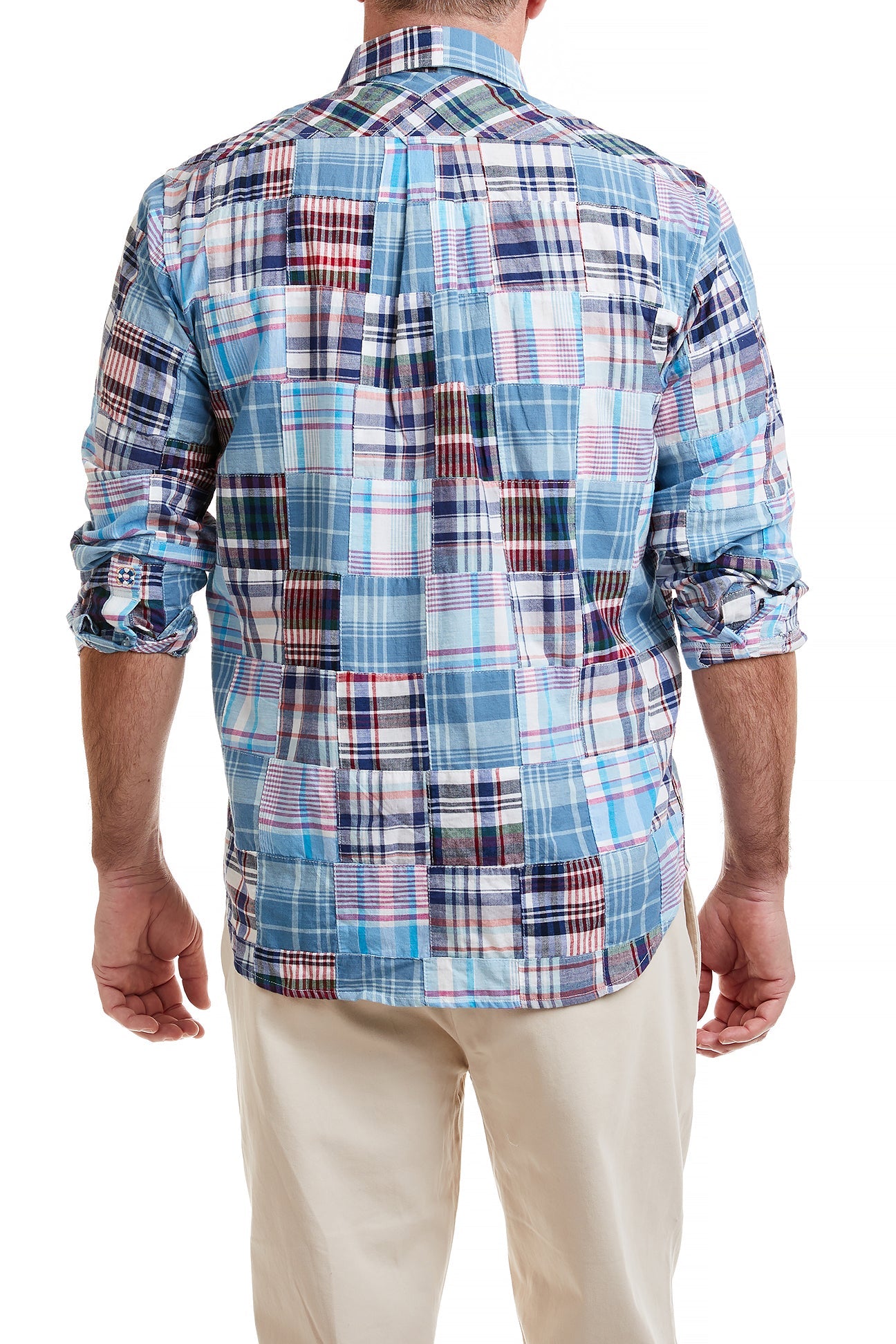 Chase Shirt Seapoint Patch Madras Plaid Button-Up - Stylish Casual Shirt for Men | Perfect for Summer Outings, Beach Vacations & Weekend Brunch