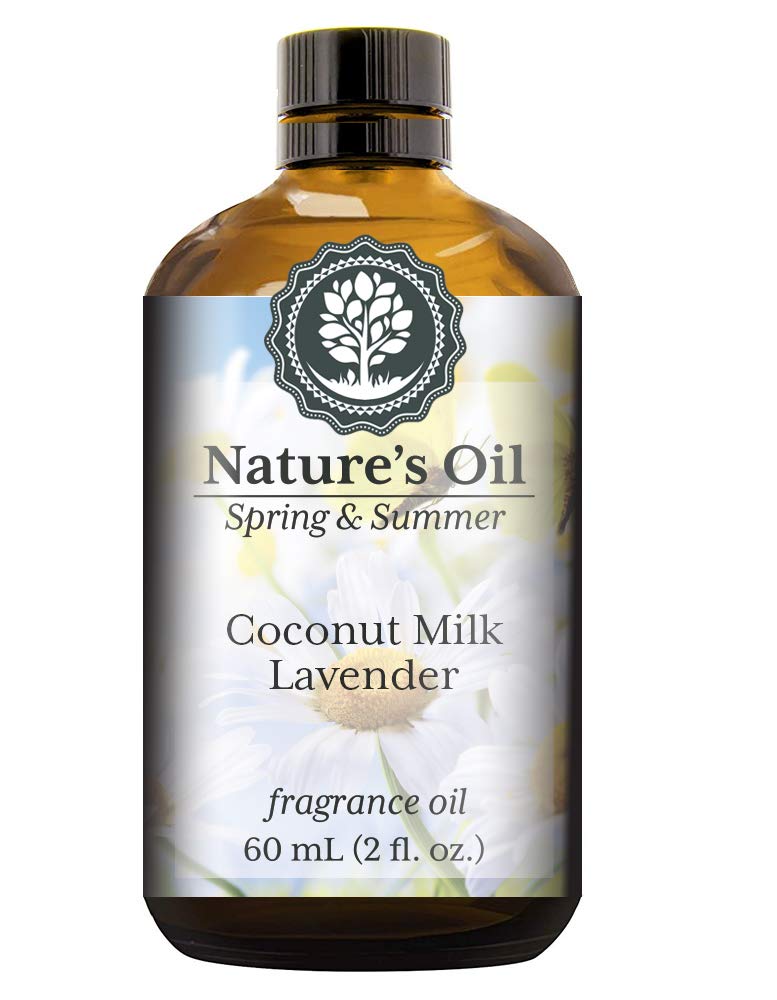 Organic Coconut Milk Lavender Essential Oil - 60ml Aromatherapy Oil for Diffusers, Candles, Soap Making, Bath Bombs & DIY Beauty Products | Relaxing Home & Spa Scent for Stress Relief & Better Sleep