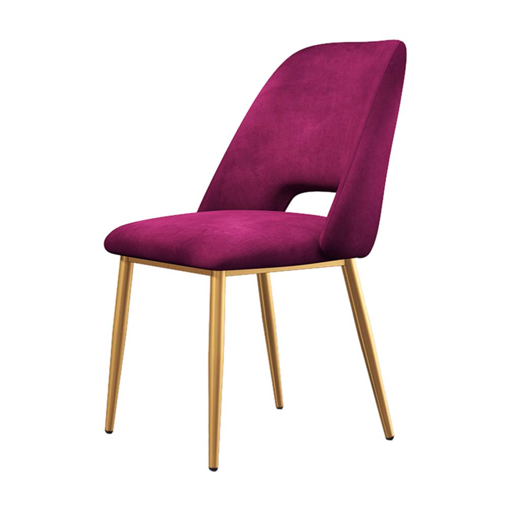 Nordic Style Comfortable Dining Chair with Flannelette Backrest & Upholstered Metal Legs - Iron Side Chair for Living Room, Bedroom, Kitchen, Pub, and Dressing Room - Perfect for Relaxing, Dining, and Coffee Time