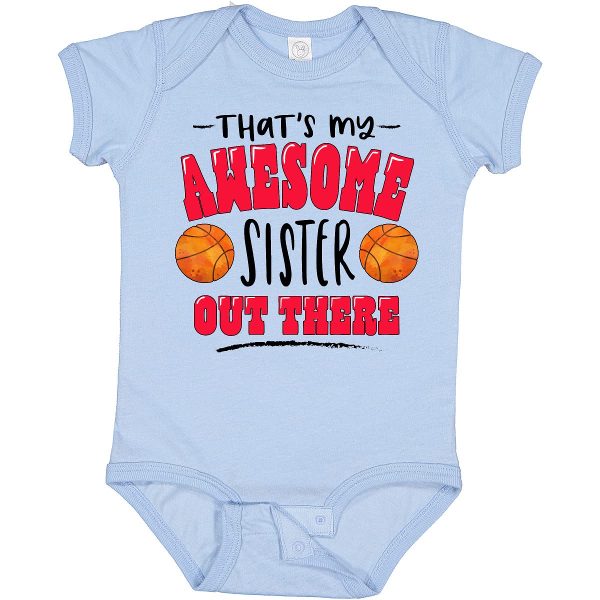 Inktastic Awesome Sister Basketball Baby Bodysuit - Perfect for Game Day
