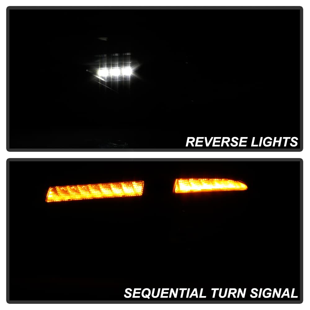 ACANII LED Sequential Tail Lights for 2008-2014 Subaru Impreza WRX Hatchback - Smoked Lens Black Housing Brake Lamps Set - Upgrade Your Car's Style & Safety for Night Driving