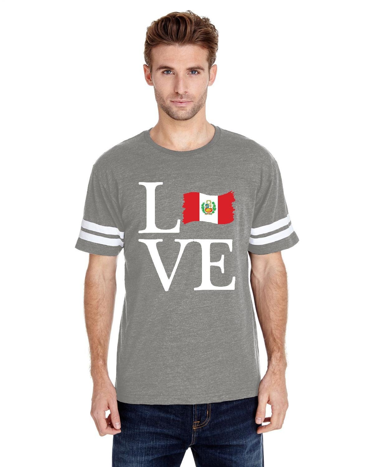 Love Peru Flag Unisex T-Shirt - Comfortable Travel Jersey for Men & Women - Perfect for Travel, Gifts, and Patriotic Events