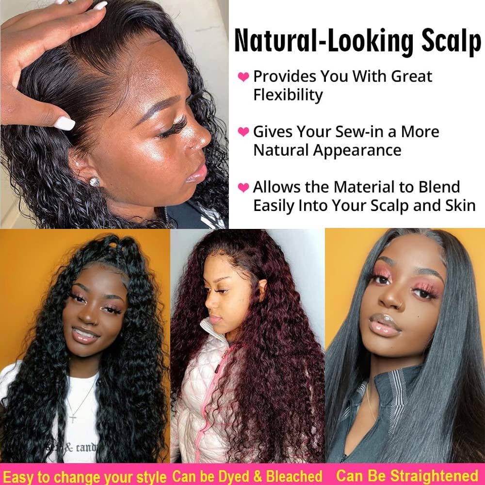 13x4 HD Lace Front Wigs Human Hair Deep Wave - Pre Plucked with Baby Hair, Wet & Wavy Lace Frontal Wigs for Black Women, 22inch Full Density - Perfect for Daily Wear, Special Occasions & Protective Styling