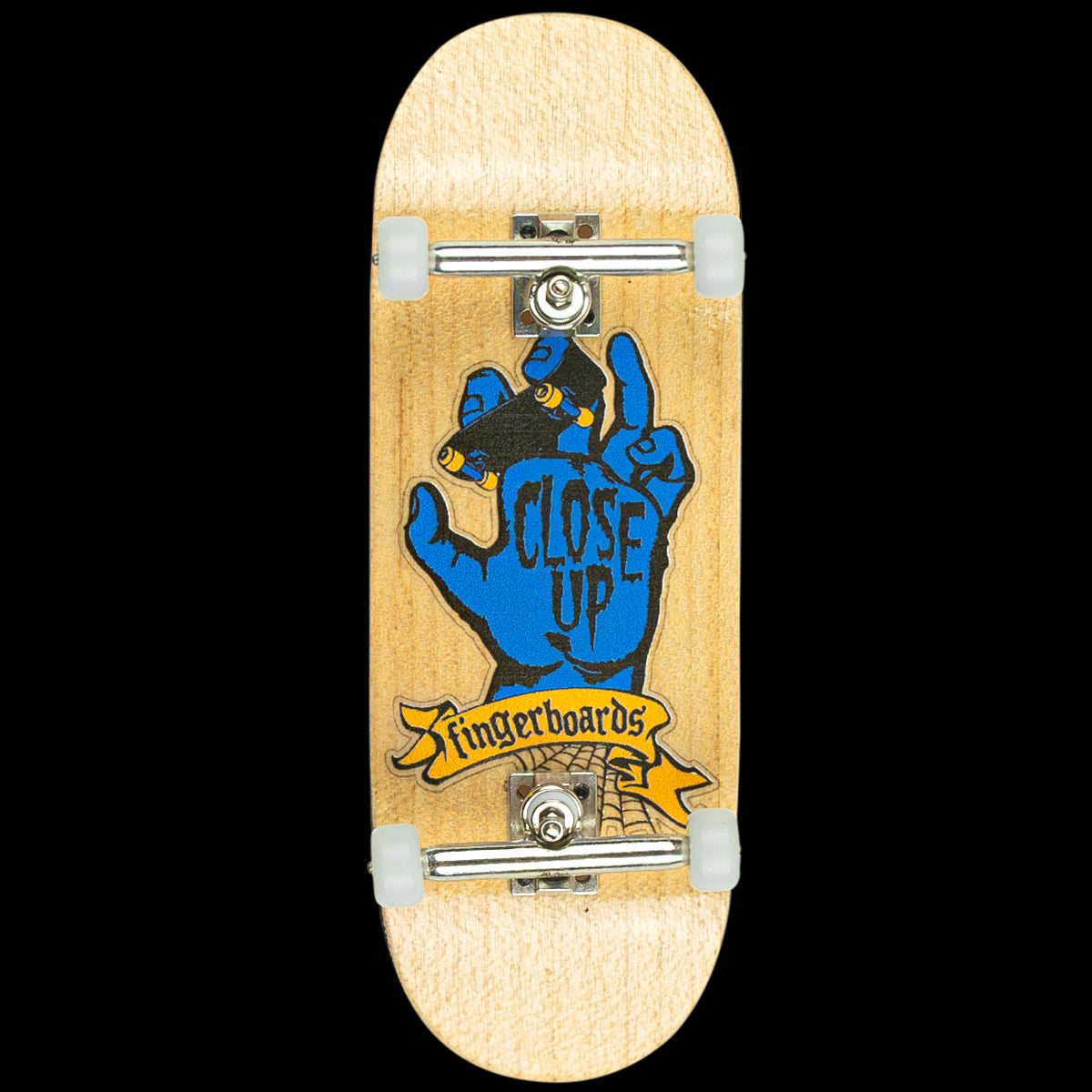 Professional Fingerboard Complete Set - Natural & Blue Skateboard for Finger Tricks | Perfect for Skateboarding Enthusiasts & Office Stress Relief