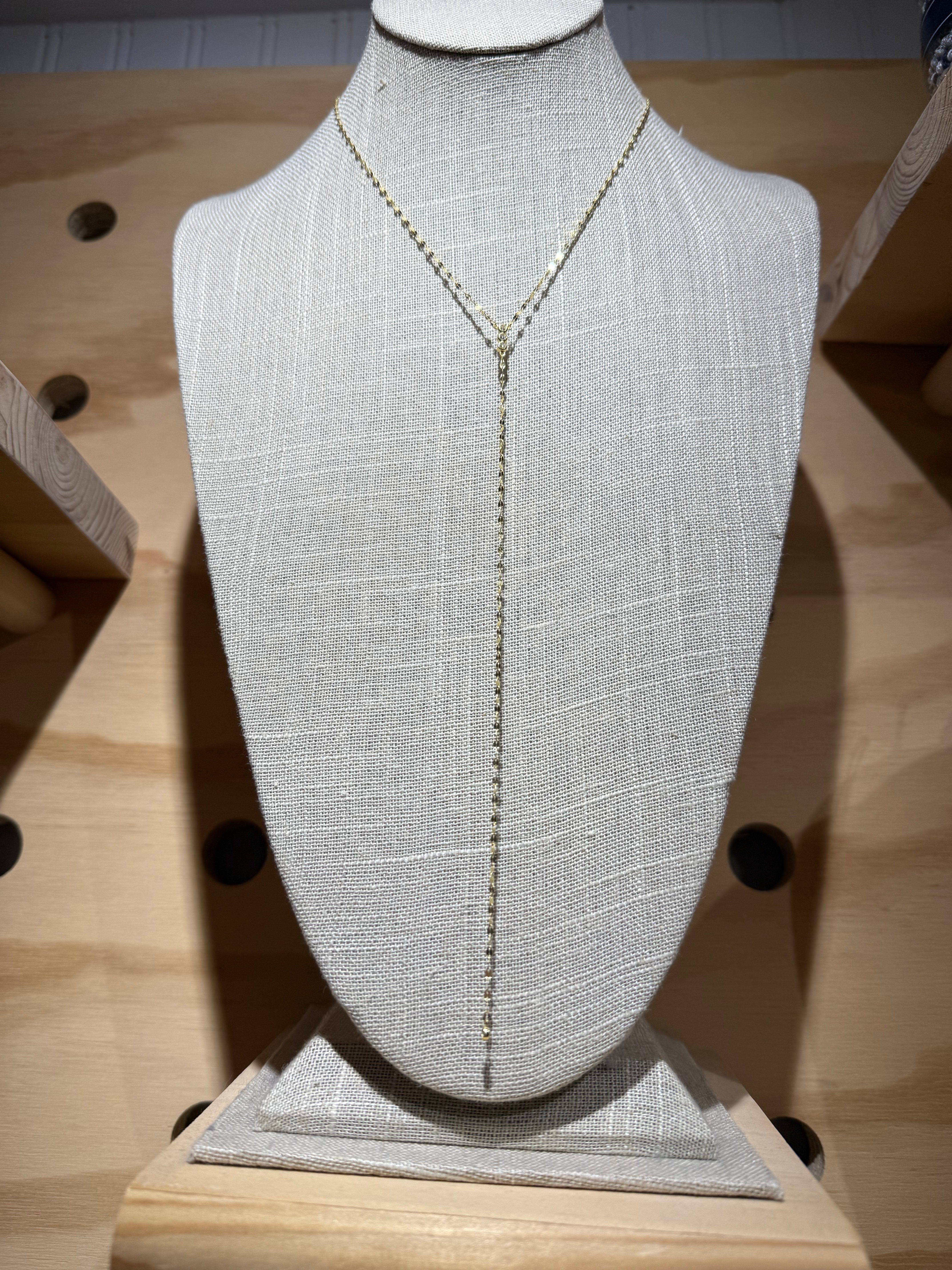 Isabella Lariat Necklace for Women - Elegant Gold Layered Chain Pendant Necklace | Perfect for Date Night, Wedding, Party & Everyday Wear