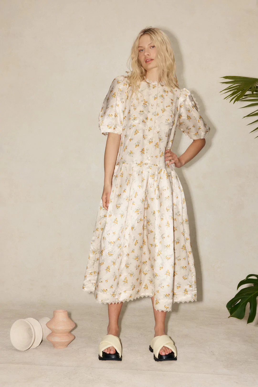 Bea Midi Dress for Women - Elegant Floral Print Summer Dress - Perfect for Weddings, Parties & Casual Outings