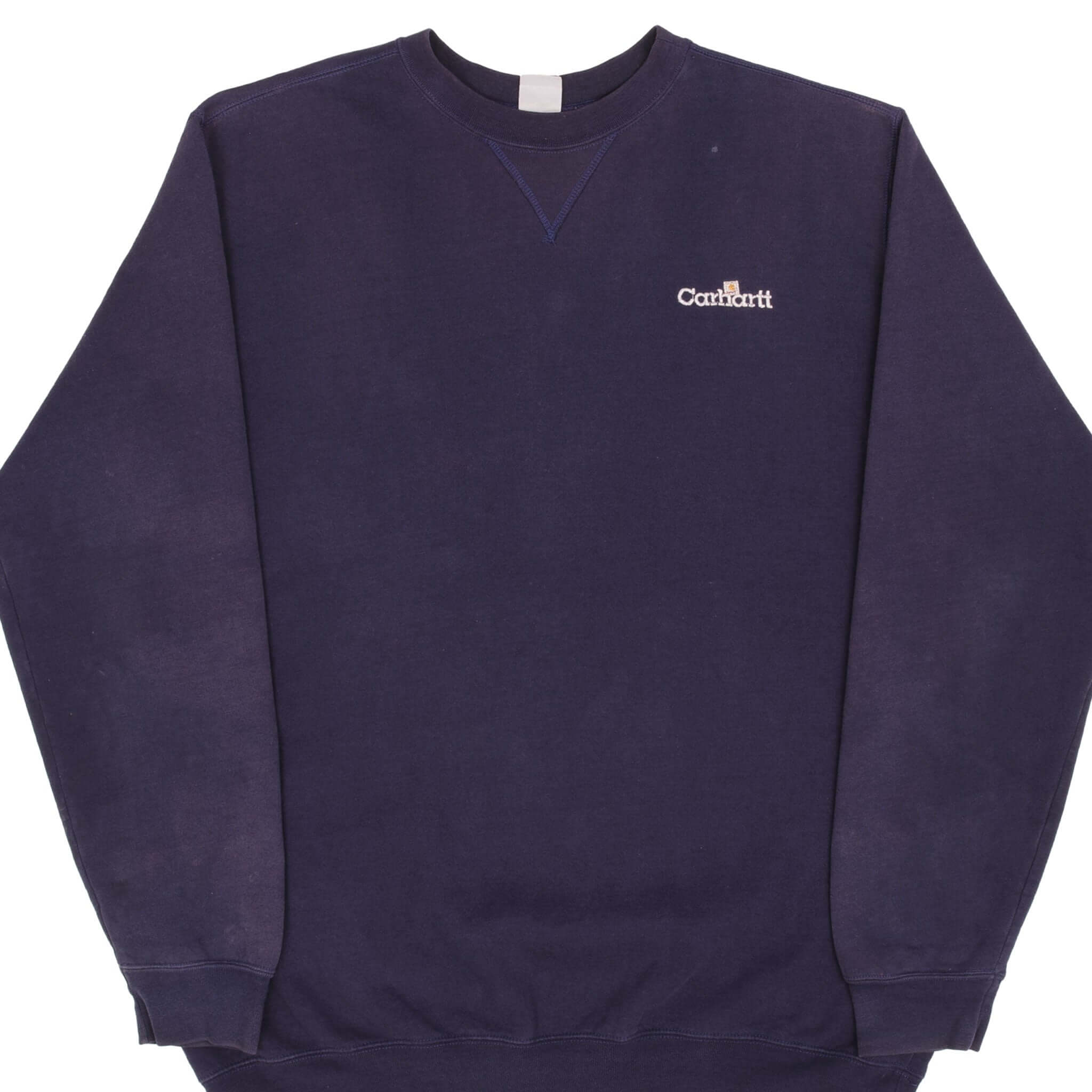 Vintage Carhartt Navy Blue Heavyweight Crewneck Sweatshirt for Men - Size XL Tall - Durable Workwear for Outdoor & Casual Wear