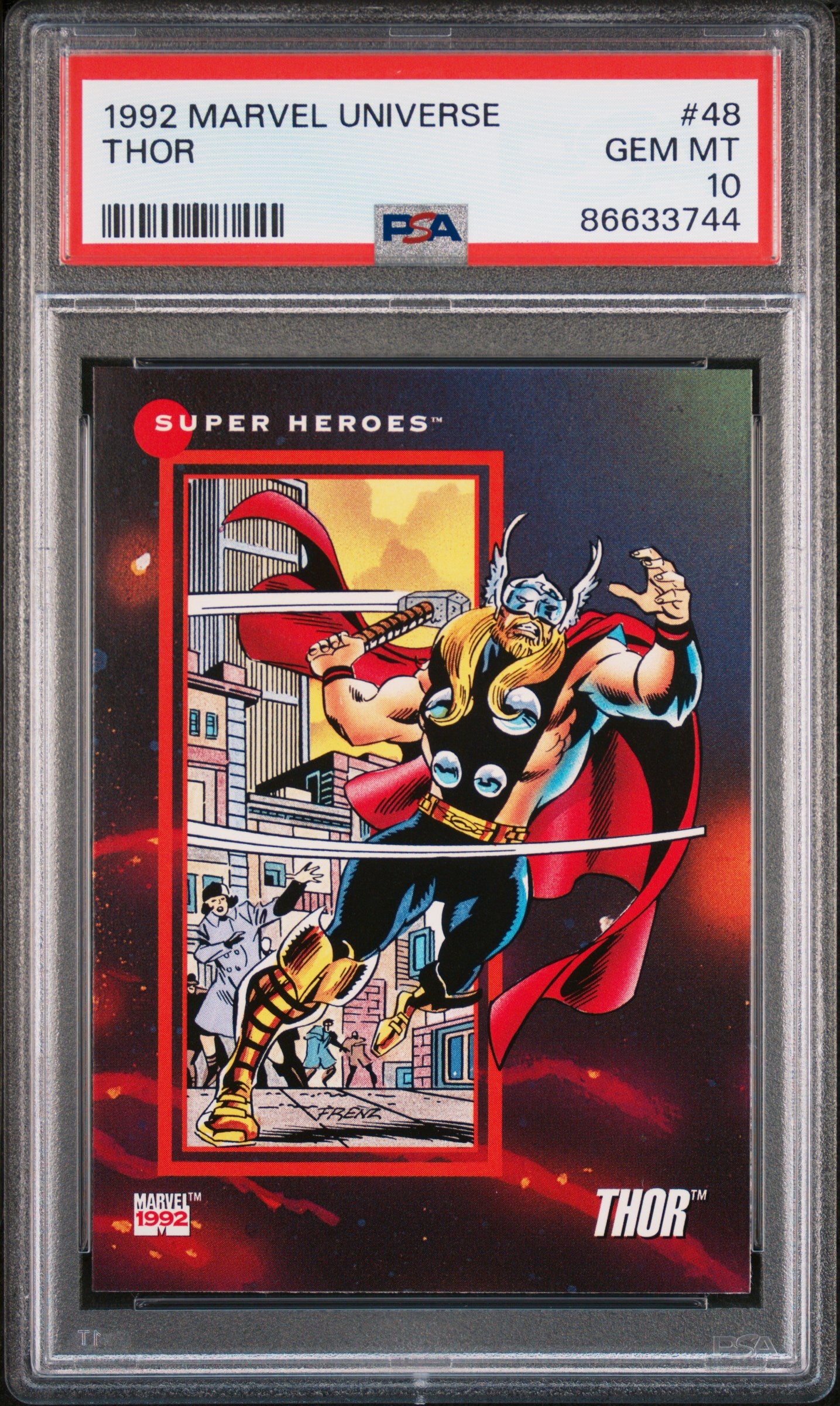 1992 Marvel Universe Thor #48 PSA 10 Graded Comic - Collectible Superhero Memorabilia for Display & Investment | Perfect for Marvel Fans & Comic Collectors