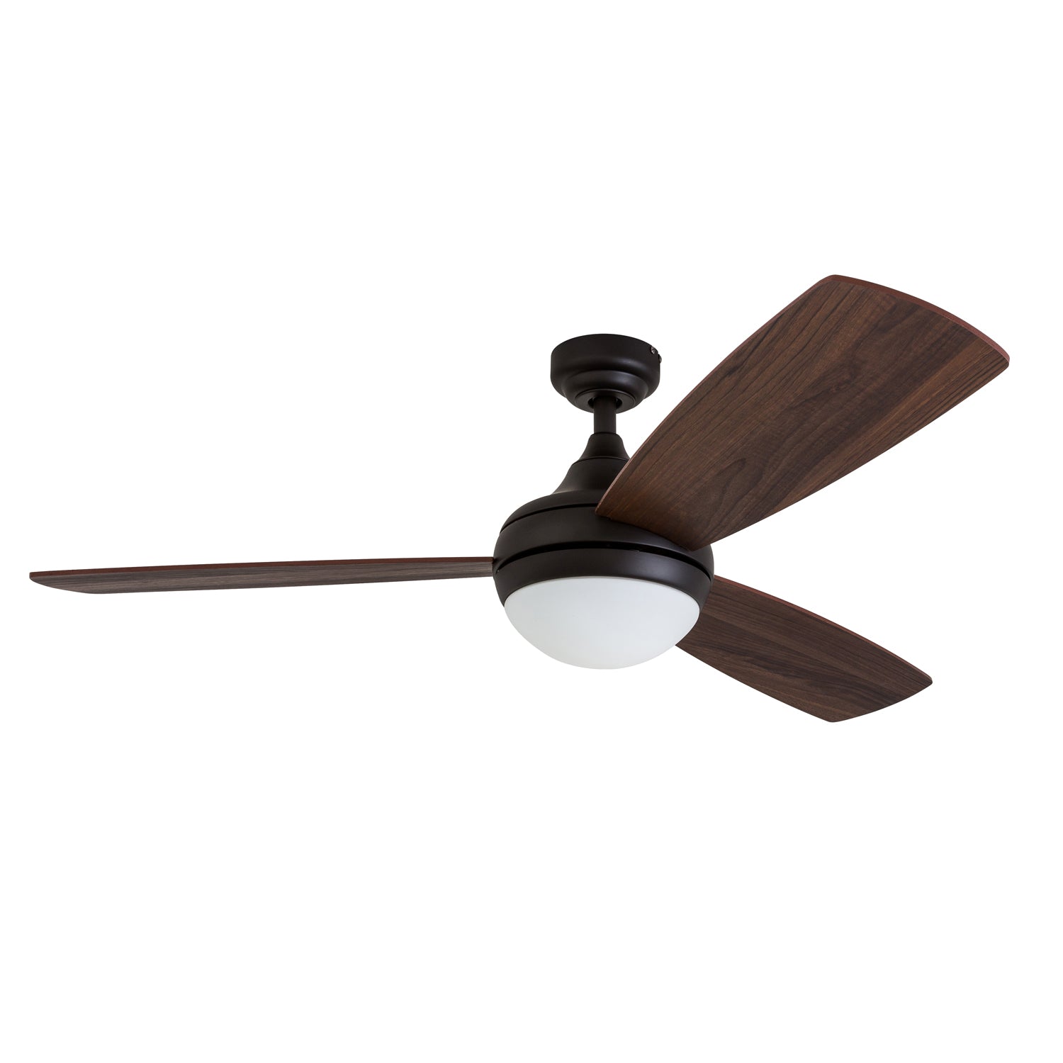 52 Inch Remote Control Ceiling Fan with Light - Espresso Brown Finish - Perfect for Living Room, Bedroom, and Office Spaces
