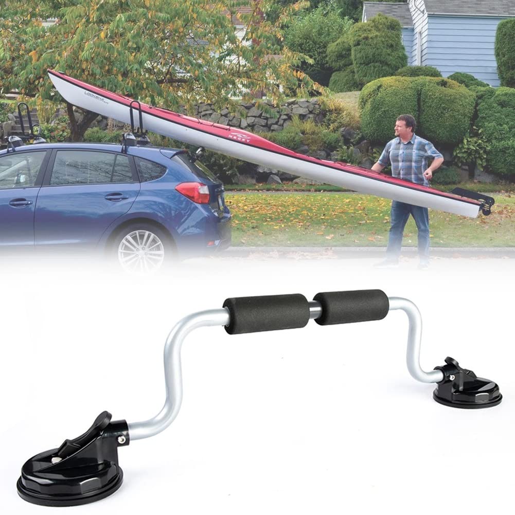 DYK&NX Kayak Suction Cup Holder - Heavy Duty Canoe Roller with Anti-Scratch Design, Ultra Strong Suction for Secure Car Roof Mounting (White) - Perfect for Kayak & Canoe Transport on SUVs, Trucks, and Outdoor Adventures