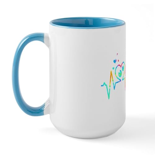White/Blue Inside - Horse Mom Mama Dad Heartbeat