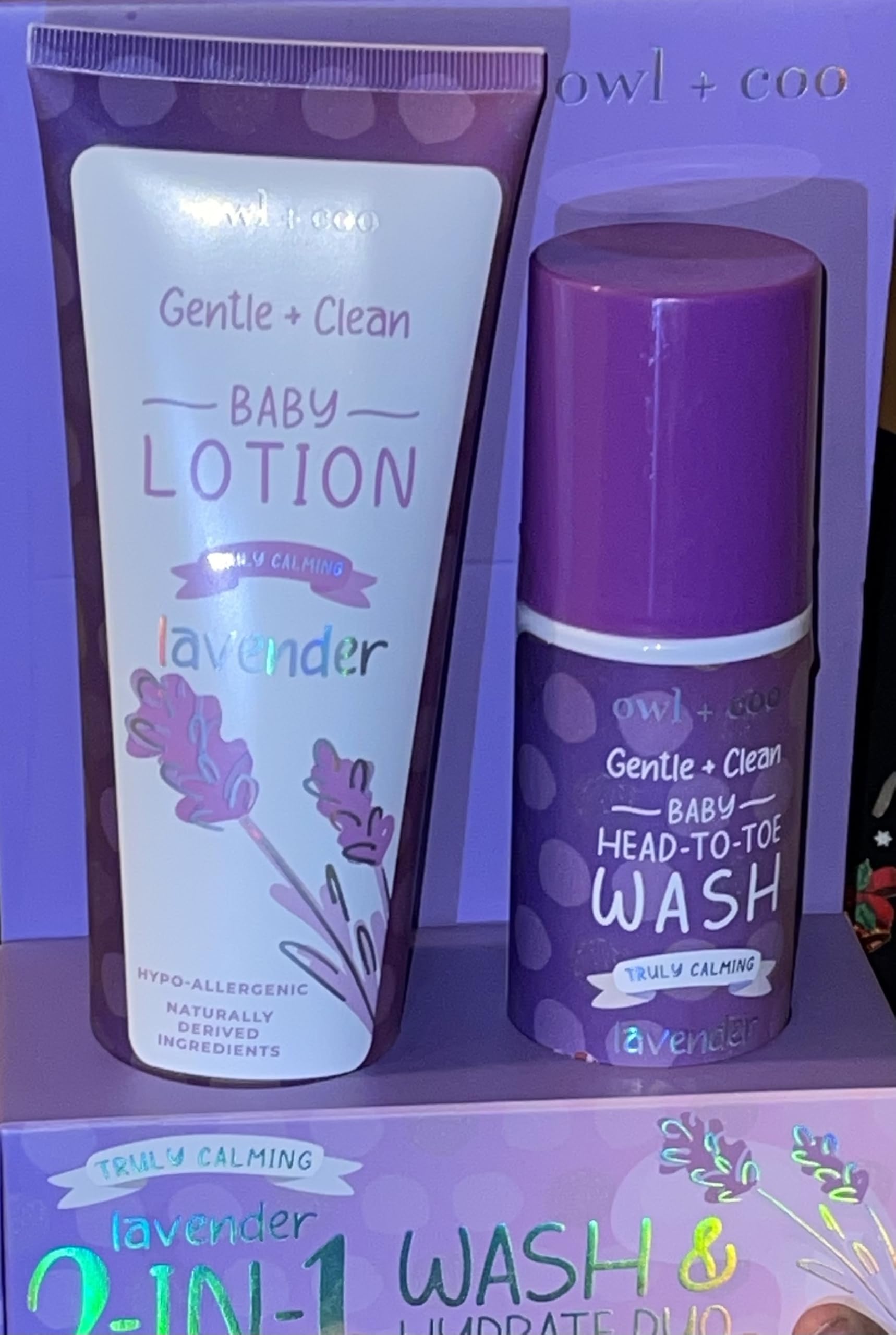 Gentle Lavender Baby Lotion & Wash Set - Hypoallergenic & Moisturizing for Newborns & Sensitive Skin | Perfect for Bath Time & Bedtime Routine