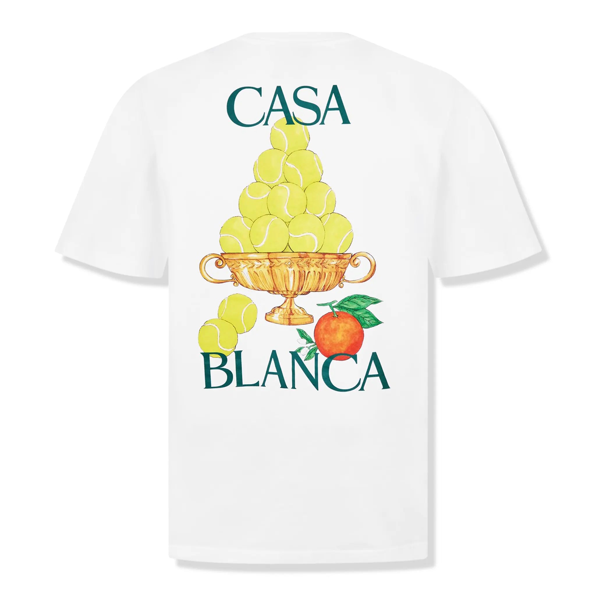 Casablanca Le Triomphe White Tennis T-Shirt - Premium Cotton Men's Casual Tee for Tennis, Golf & Summer Outfits