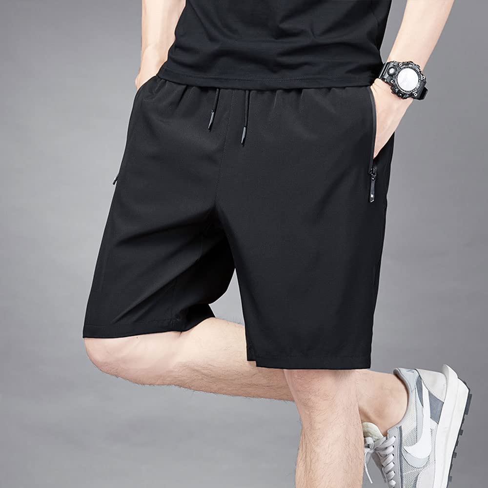 Boys' Quick Dry Lightweight Running Shorts with Zipper Pockets - Breathable Athletic Gym Shorts for Outdoor Sports, Jogging & Workouts