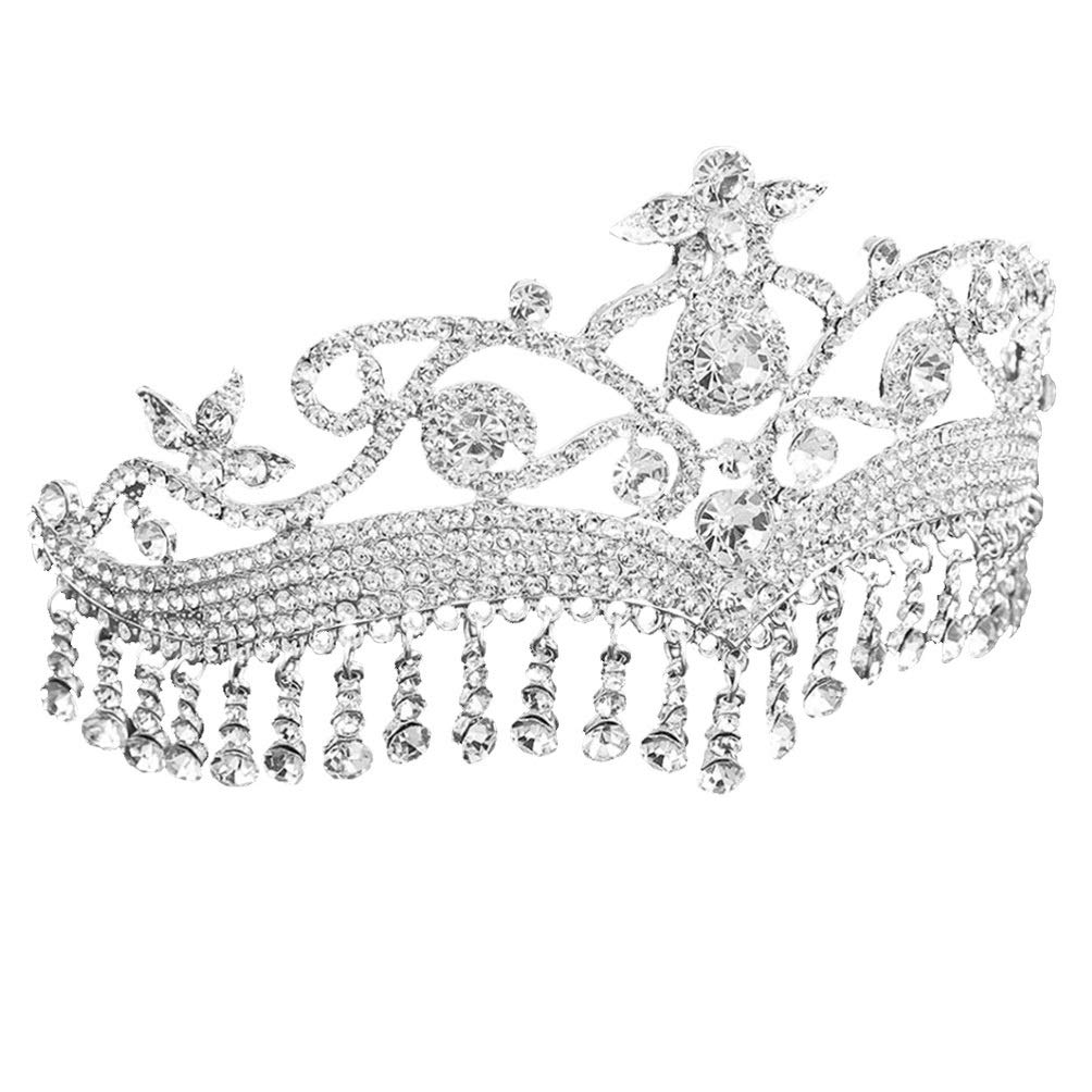 Elegant Princess Queen Bridal Crystal Tiara – Arabian Wedding Headpiece with Rhinestones for Brides, Pageants & Special Events | Perfect for Weddings, Prom, Quinceañera & Formal Occasions