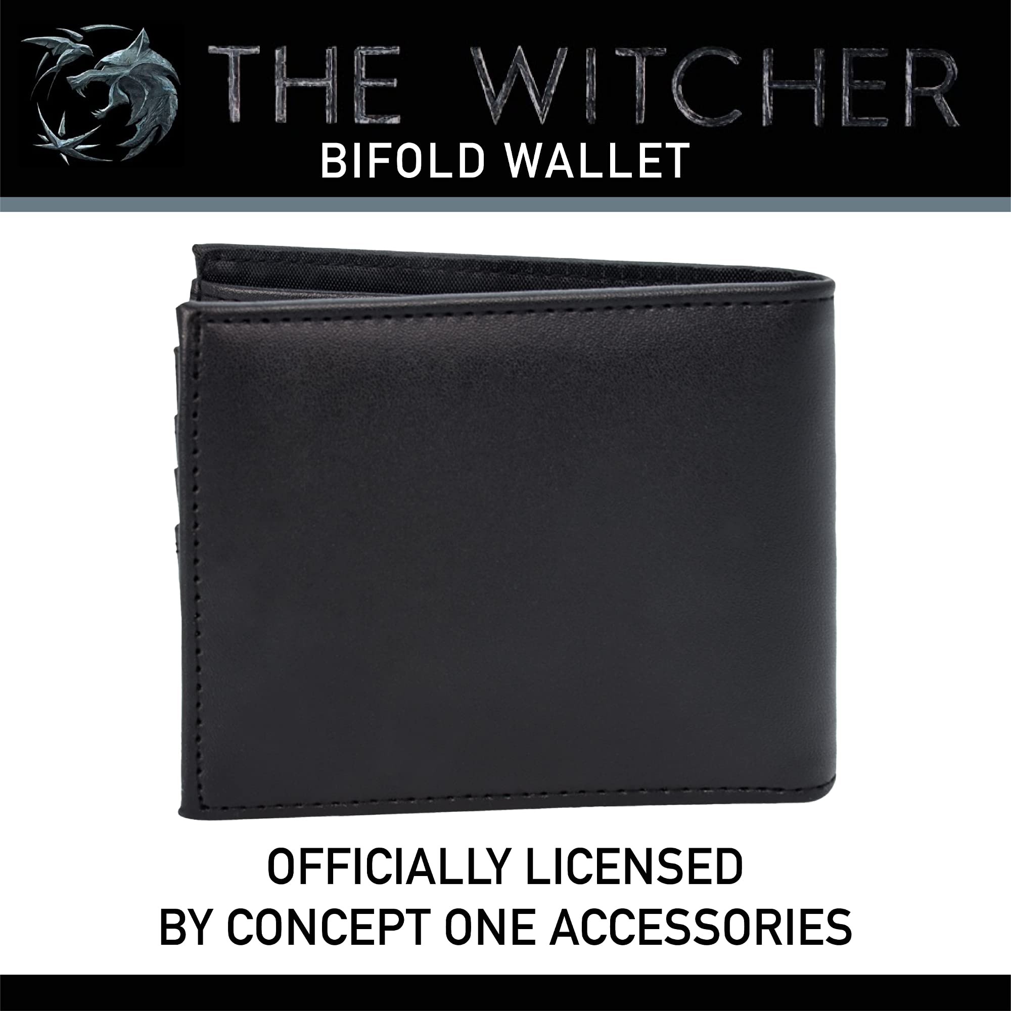 The Witcher Netflix Inspired Bifold Travel Wallet - Premium Leather RFID Blocking Wallet for Men, Black | Perfect for Travel, Business & Everyday Use