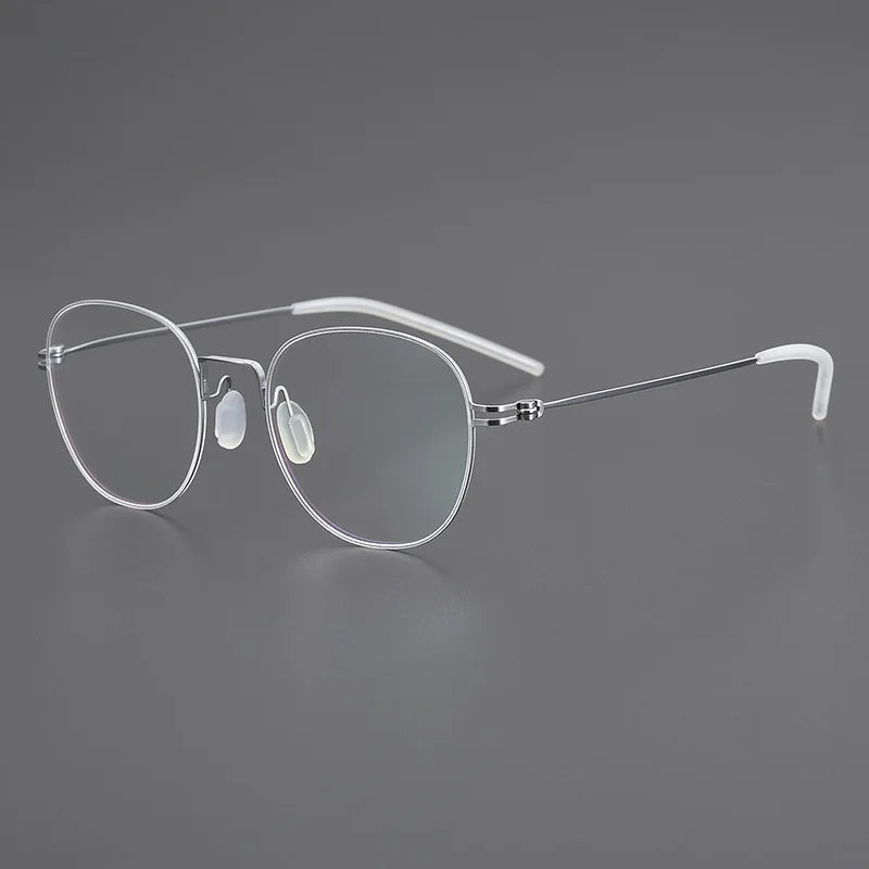 Stylish Black Titanium Oval Eyeglasses for Women - Lightweight Full Rim Screwless Frame | Perfect for Office, Reading & Everyday Wear
