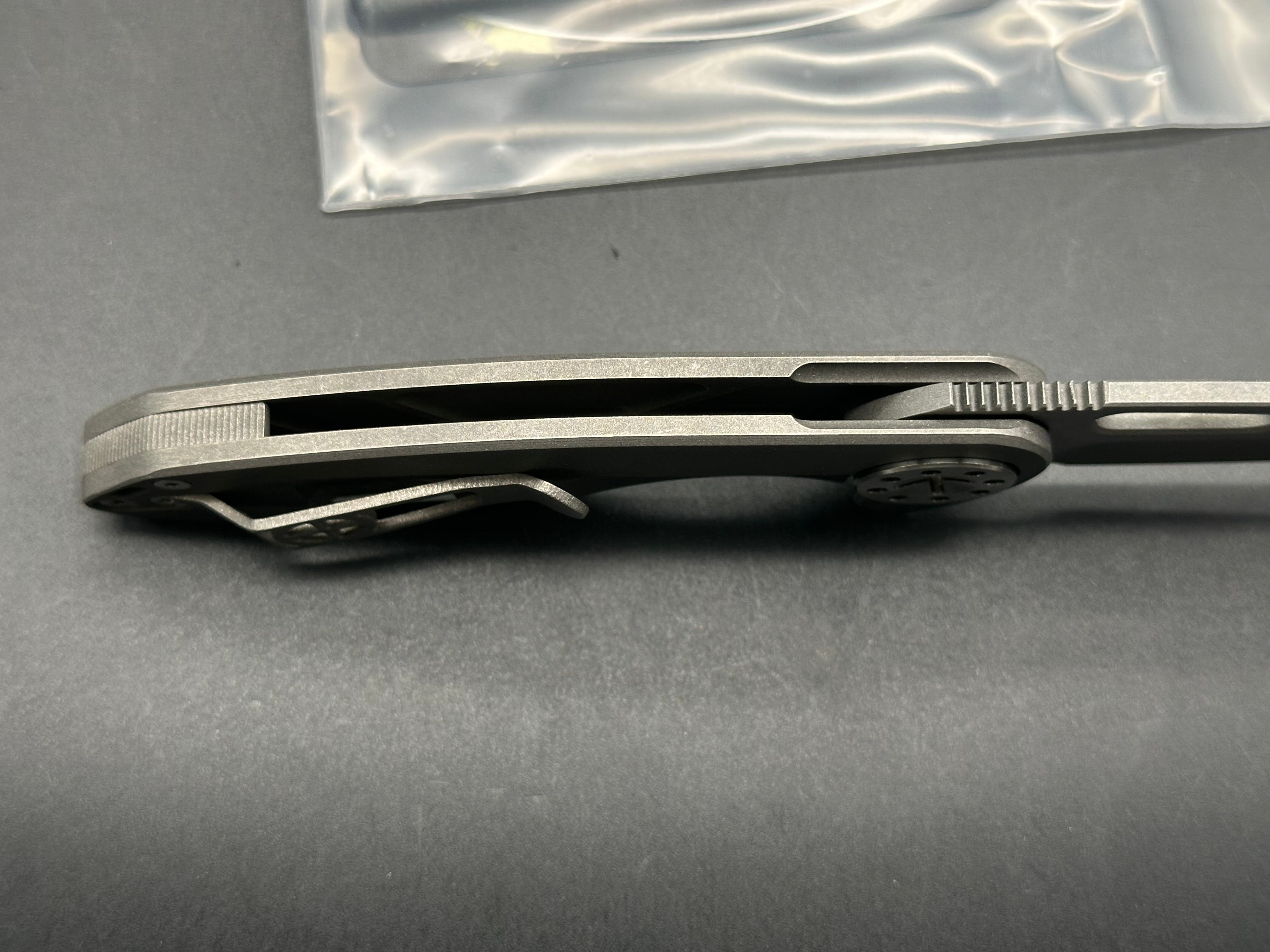 Premium Curtiss Custom Knives F3LT Wharny Flipper - Two-Tone CPM S45VN Wharncliffe Blade | EDC Pocket Knife for Outdoor, Camping & Everyday Carry