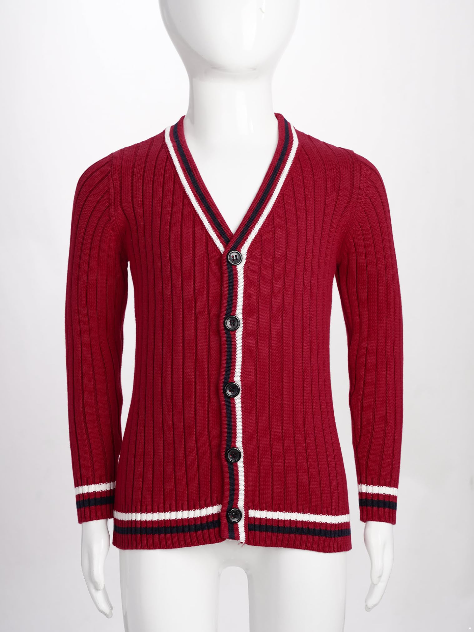 Boys School Uniform Cardigan - V Neck Knit Sweater for Kids | School & Casual Wear