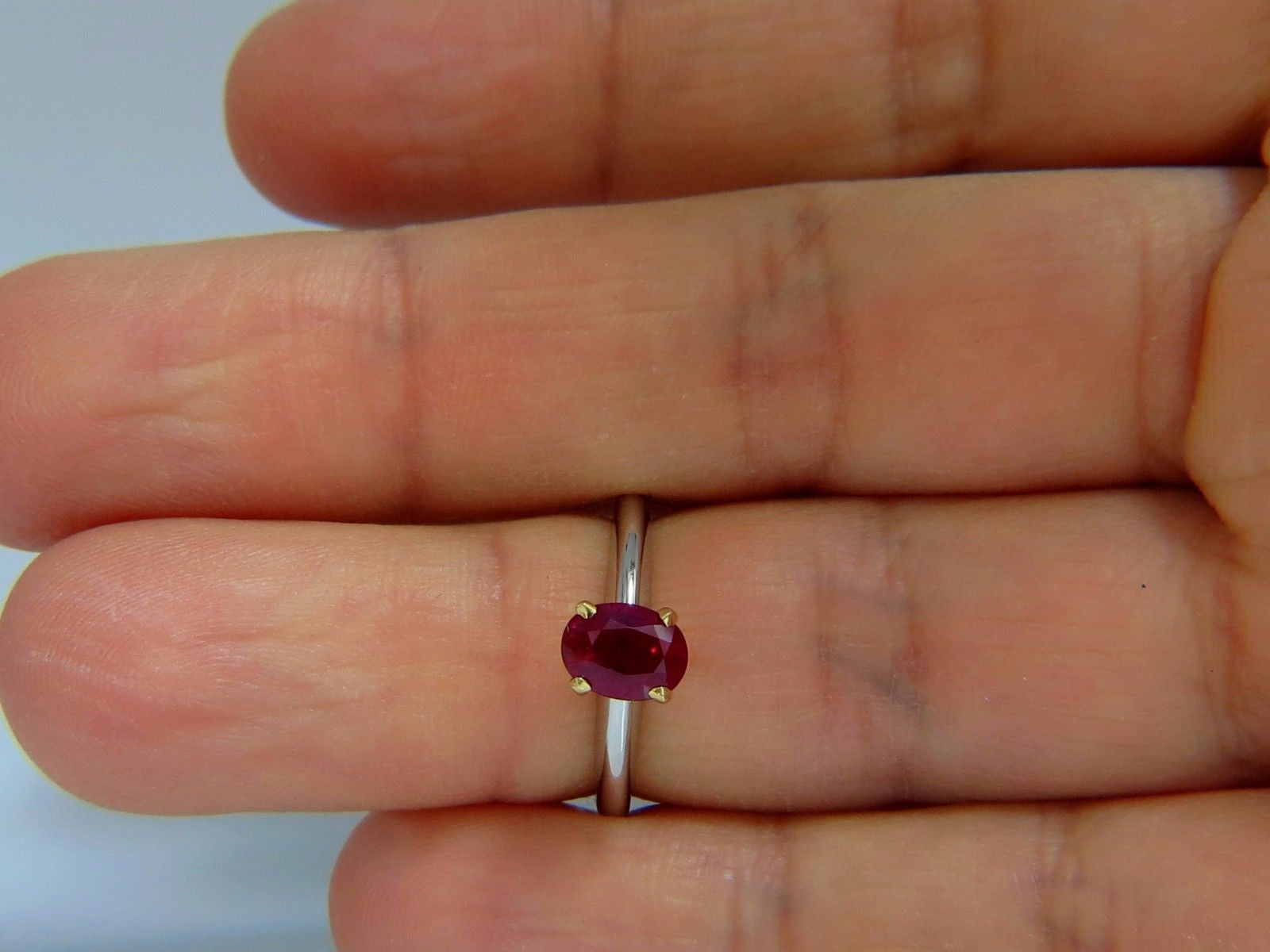 GIA Certified 1.23 Carat Natural Ruby Engagement Ring in 18K Gold or Platinum - Perfect for Proposals, Anniversaries & Special Occasions