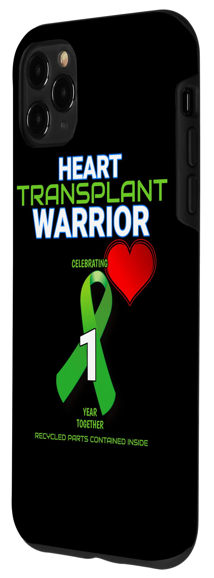iPhone 11 Pro Max Case - Heart Transplant Survivor Warrior 1st Anniversary Commemorative Phone Cover - Perfect for Medical Survivors, Awareness Support & Special Occasion Gifting