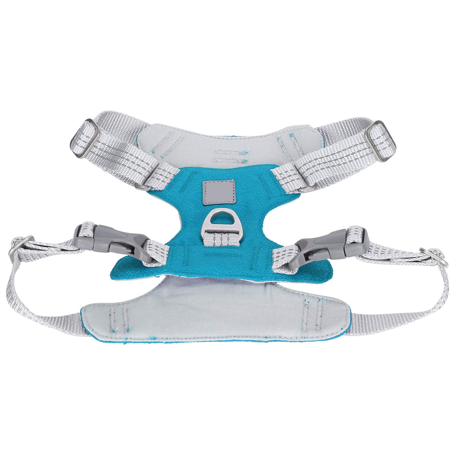 **Reflective Adjustable Soft Padded Dog Harness & Leash Set - Oxford Cloth Vest for Medium Dogs & Cats - Perfect for Night Walks & Outdoor Adventures**