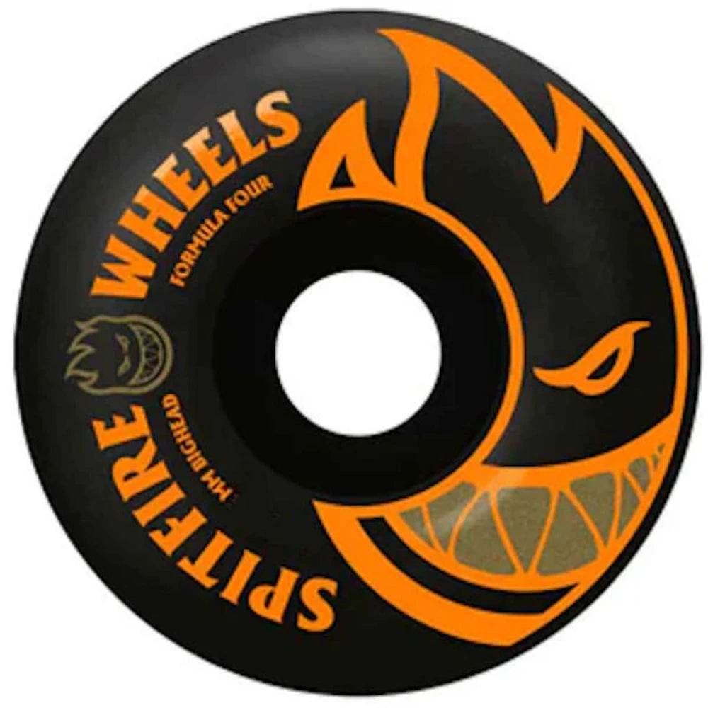 Spitfire Wheels F4 Bighead 99A Black Skateboard Wheels - High Performance for Street Skating & Park Riding