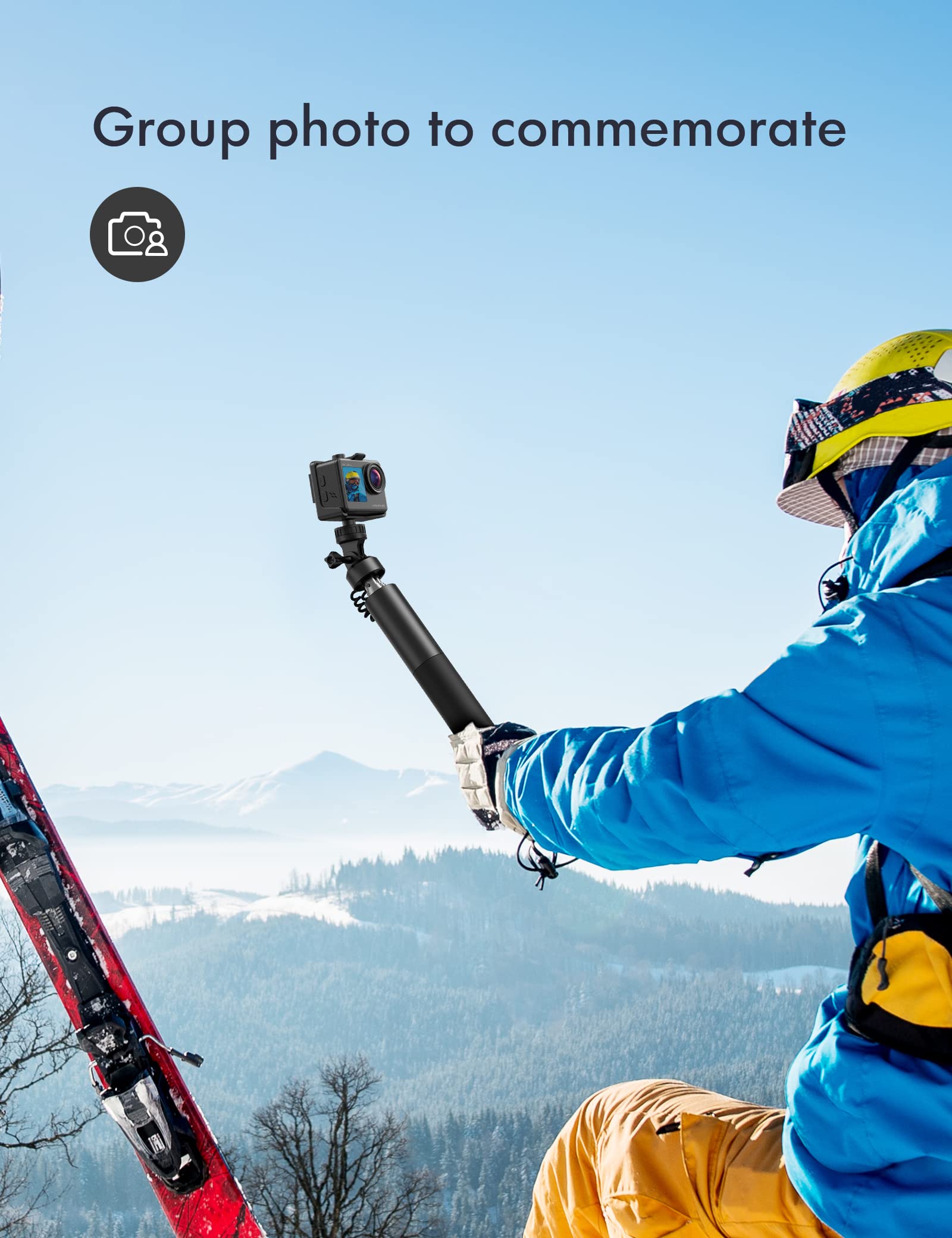 WOLFANG GA200 4K Dual Screen Sports Camera - 24MP Wide Angle WiFi Waterproof Action Camera with EIS Stabilization, Touch Screen, Remote Control & Accessories (2 Batteries, Charger, Microphone) - Perfect for Vlogging, Underwater Adventures, Motorcycle Riding & Extreme Sports Recording