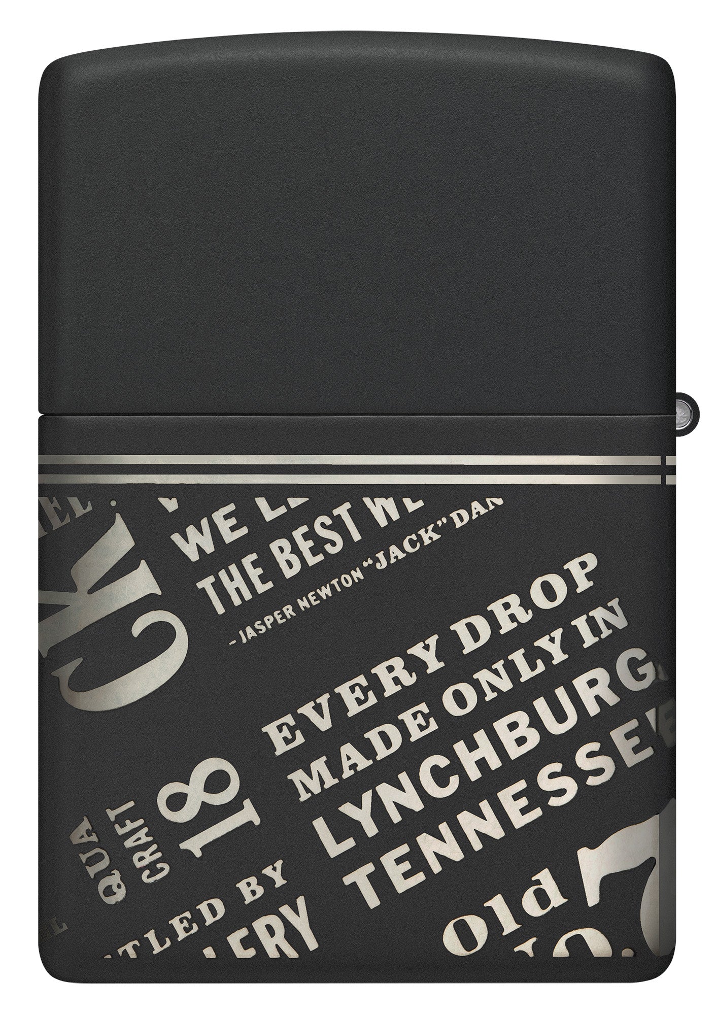 Jack Daniels Every Drop Design Laser 360 Regular Media Chrome Black Matte - Premium Whiskey Glass Set for Home Bar, Parties & Gifts