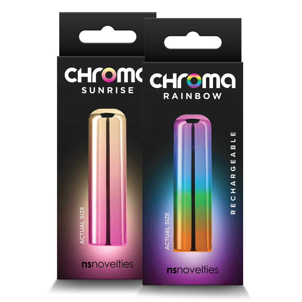 Chroma Rechargeable Metallic Bullet Vibrator - Small & Powerful Personal Massager for Women - Perfect for Sensual Relaxation & Intimate Moments