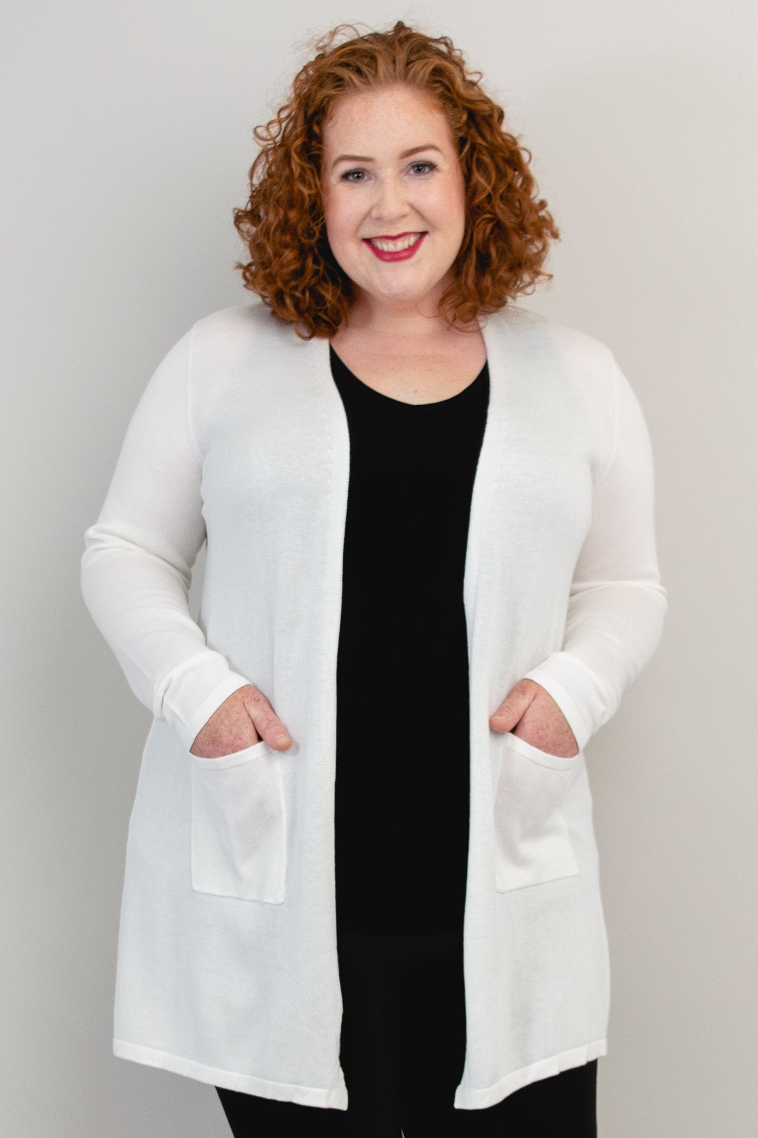 Justine Sweater Women's White Bamboo Cotton Blend Knit Top - Soft & Breathable for Casual Wear & Office Outfits