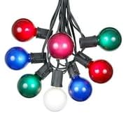 100 Foot G50 Outdoor Patio String Lights with 125 Multi Globe Bulbs - Weatherproof Indoor/Outdoor Hanging Lights for Backyard, Garden, Bistro, Café - C9/E17 Base Black Wire - Perfect for Weddings, Parties & Decoration
