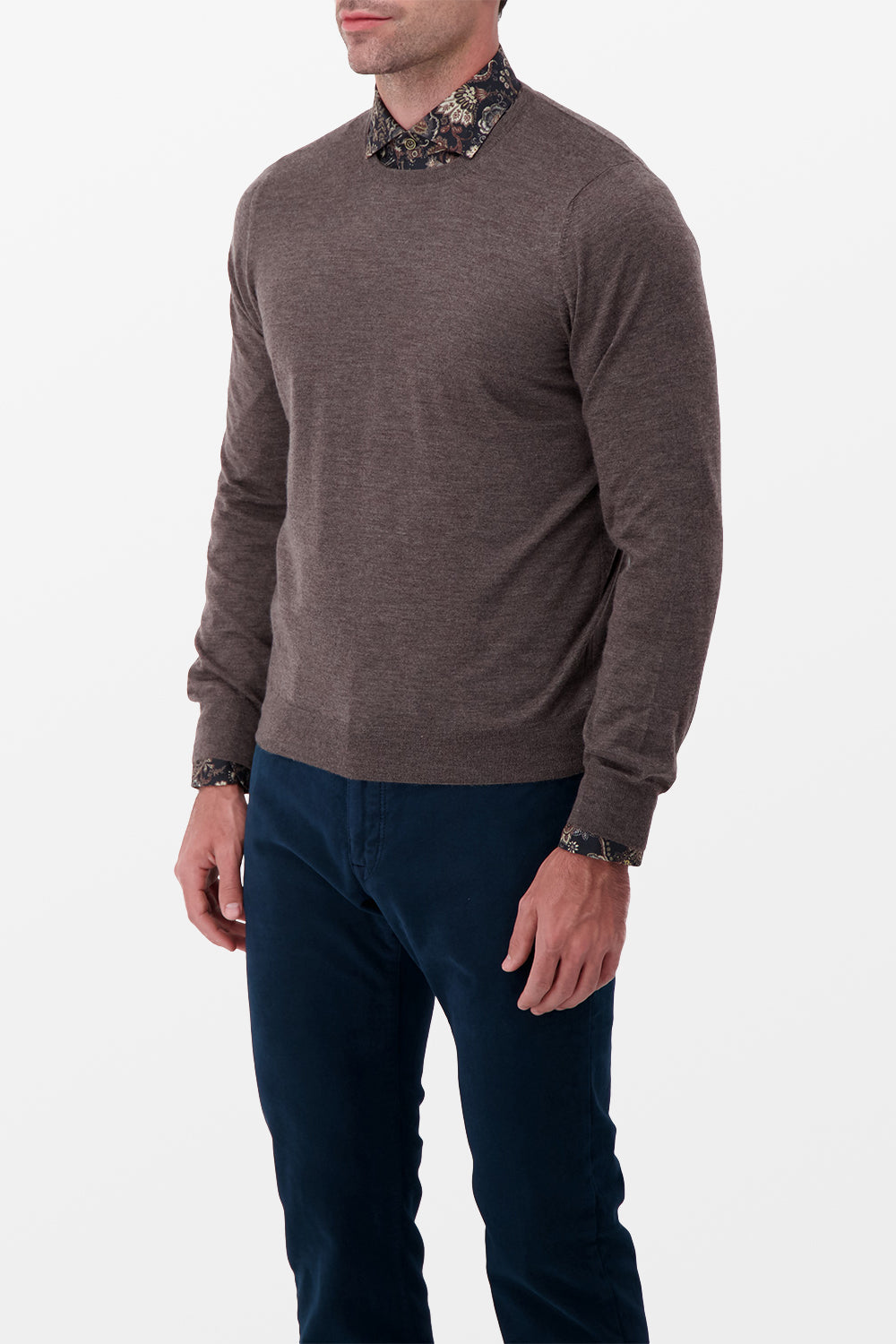Barba Napoli Brown Cashmere Sweater for Men - Premium Soft & Warm Winter Knitwear - Perfect for Office, Travel & Casual Outfits