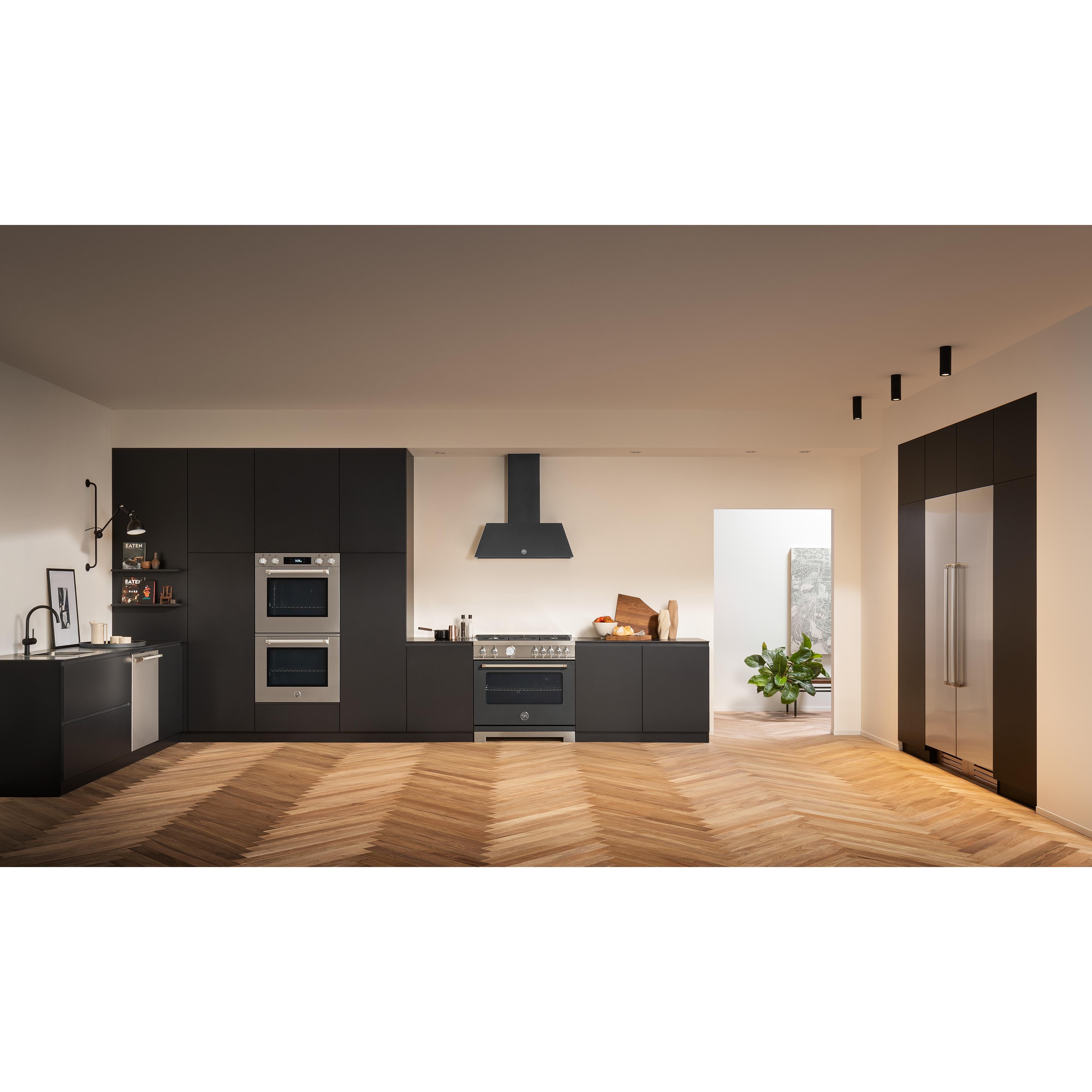 Bertazzoni 36 Inch Freestanding Gas Range MAS365GASNEV - Professional Stainless Steel Gas Stove with 5 Sealed Burners & Convection Oven - Perfect for Home Chefs & Modern Kitchens