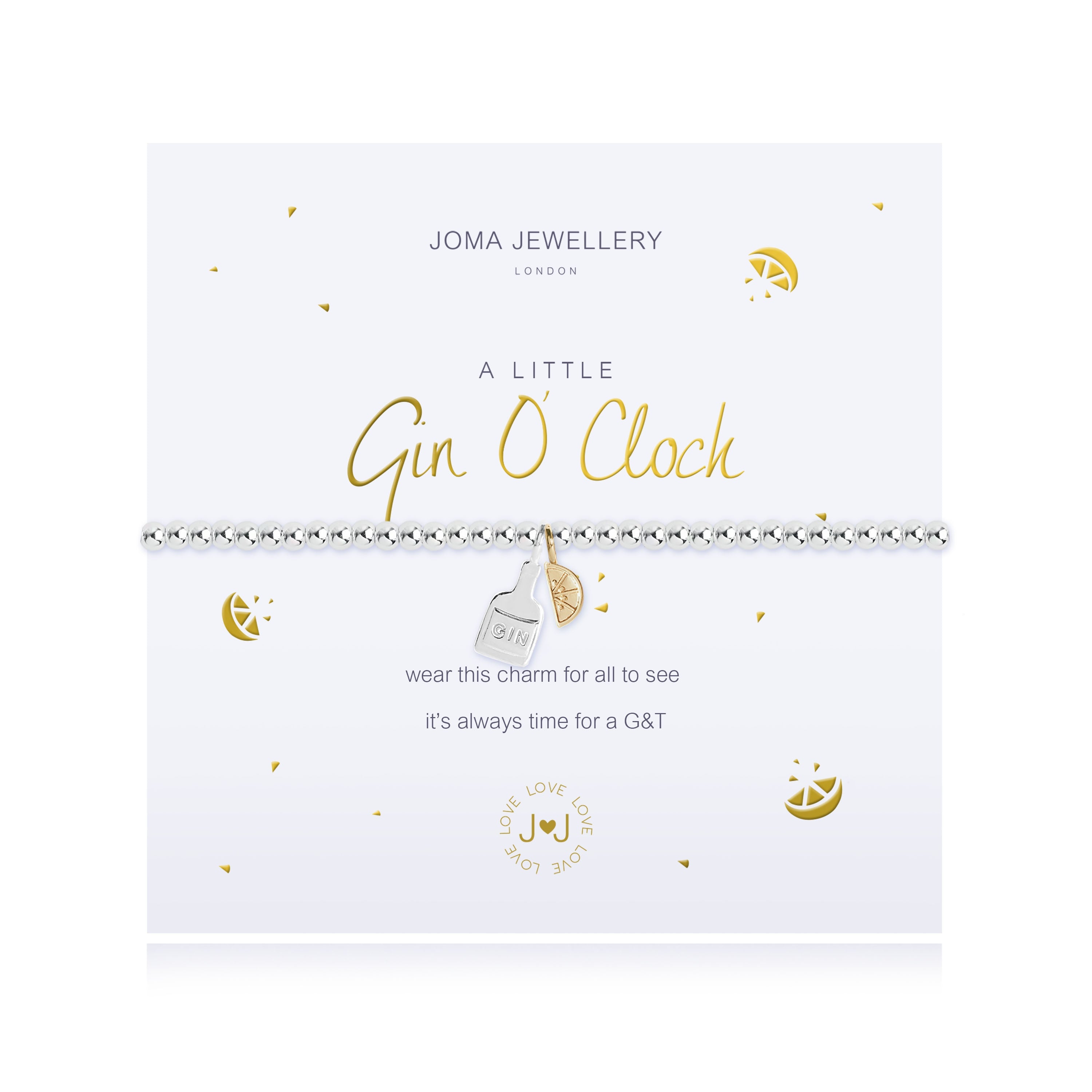 Joma Jewellery Bracelet - A Little Gin o'Clock - Elegant Women's Bracelet for Casual & Evening Wear - Perfect Gift for Her